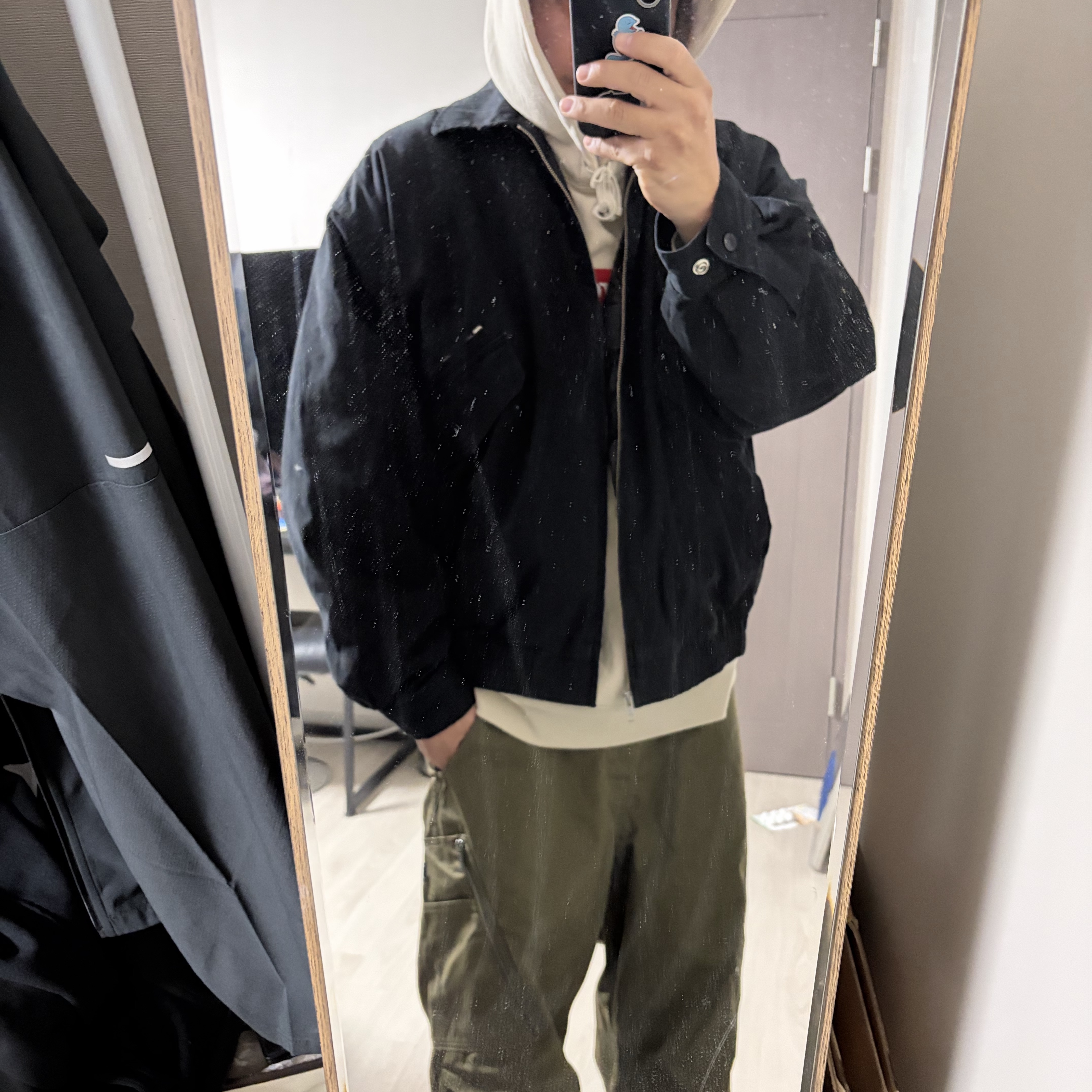 Supreme Hooded Utility Jacket Black - 25FW 착용 스타일