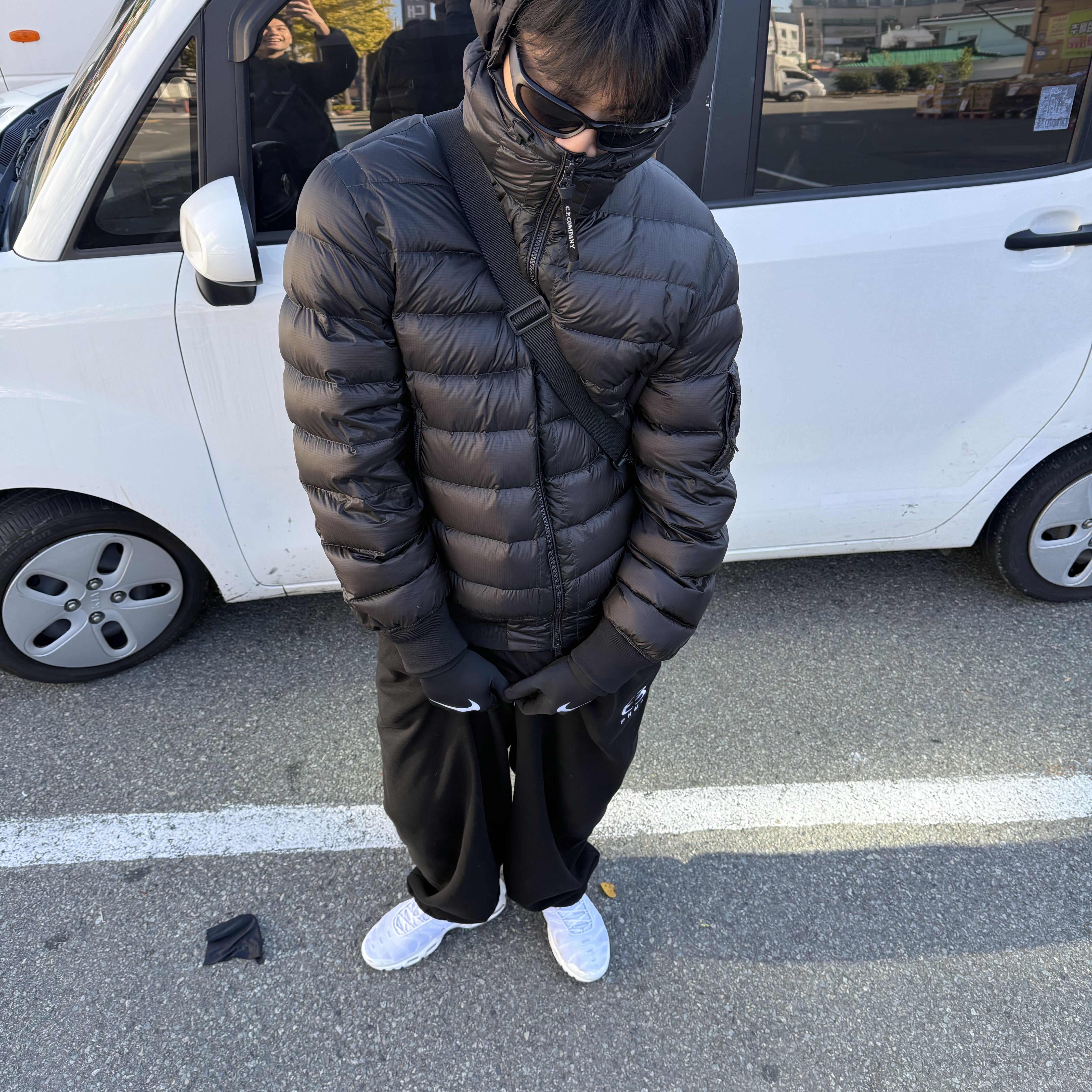 C.P. Company D.D. Shell Down Jacket Black - 25FW 착용 스타일