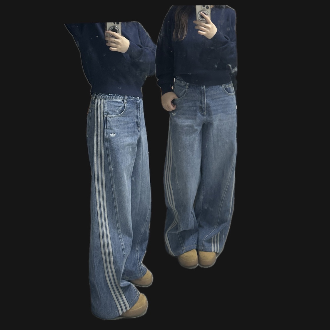 Adidas Adilenium Season 3 Loose Fit Denim Pants Indigo Denim - KR Sizing, (GS) Nike Air Force 1 LV8 3 Wheat 착용 스타일 - 3