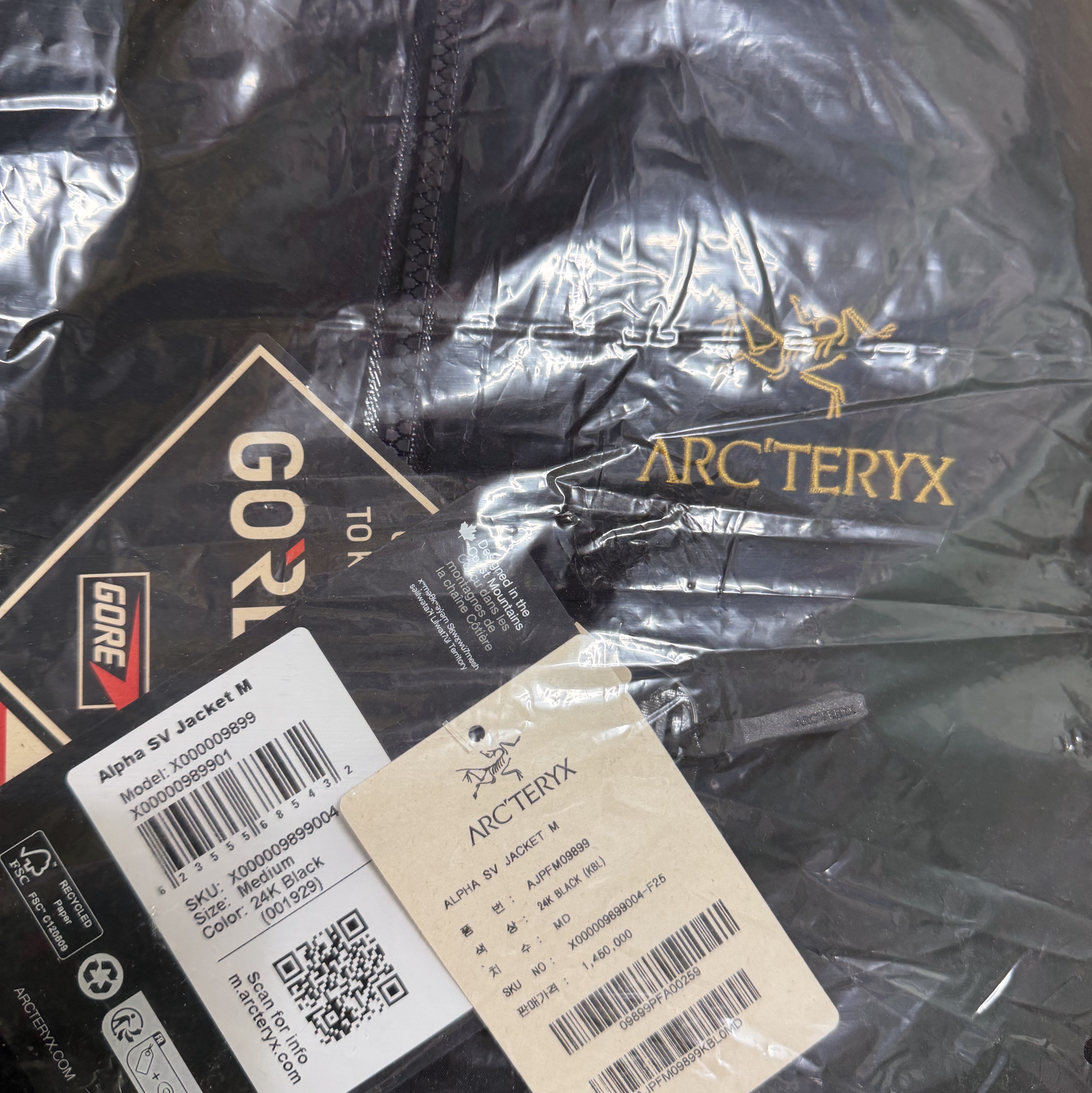 Arc'teryx Alpha SV Jacket 24K Black 착용 스타일