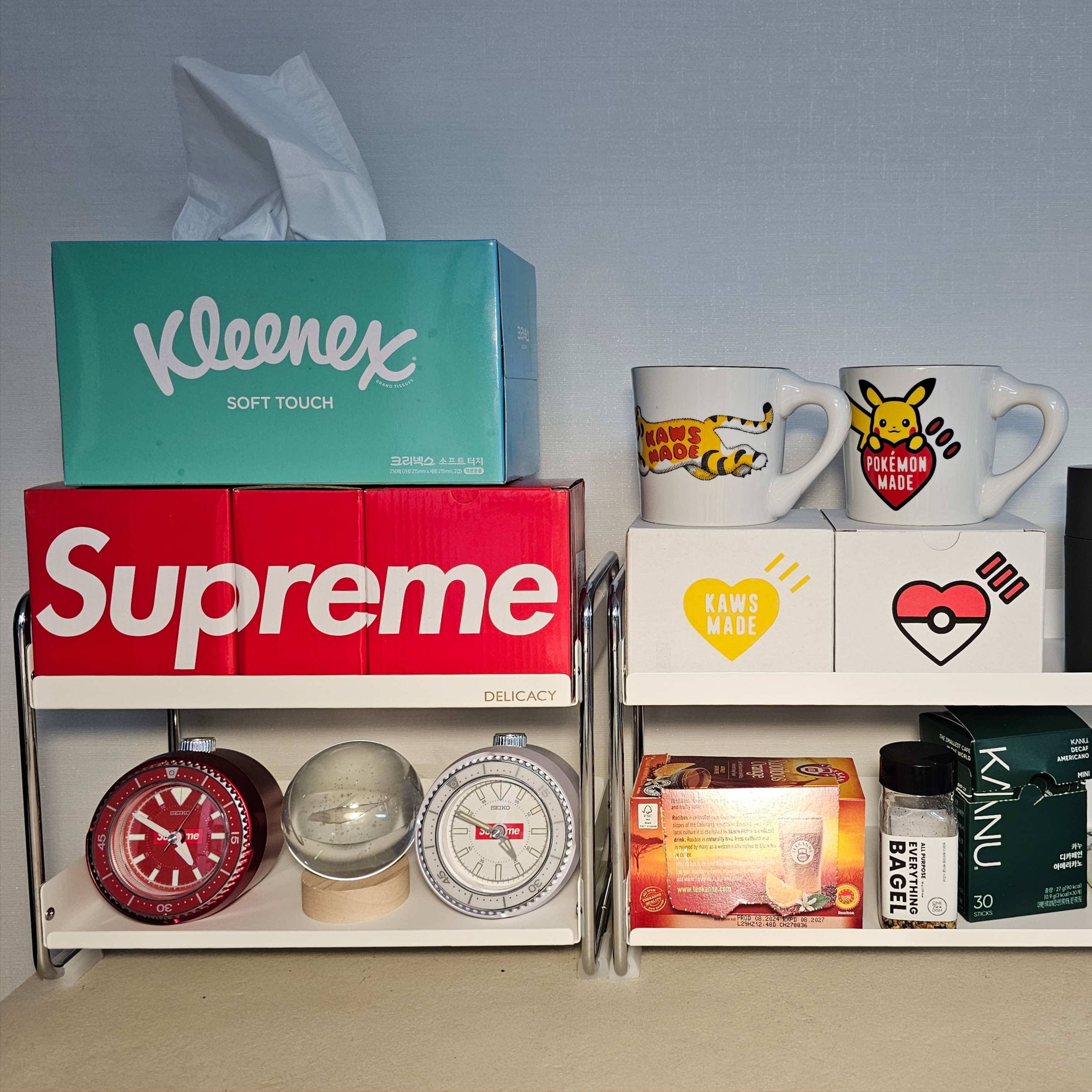 Human Made x Kaws Coffee Mug #1 White, Human Made x Pokemon Made Coffee Mug White 착용 스타일