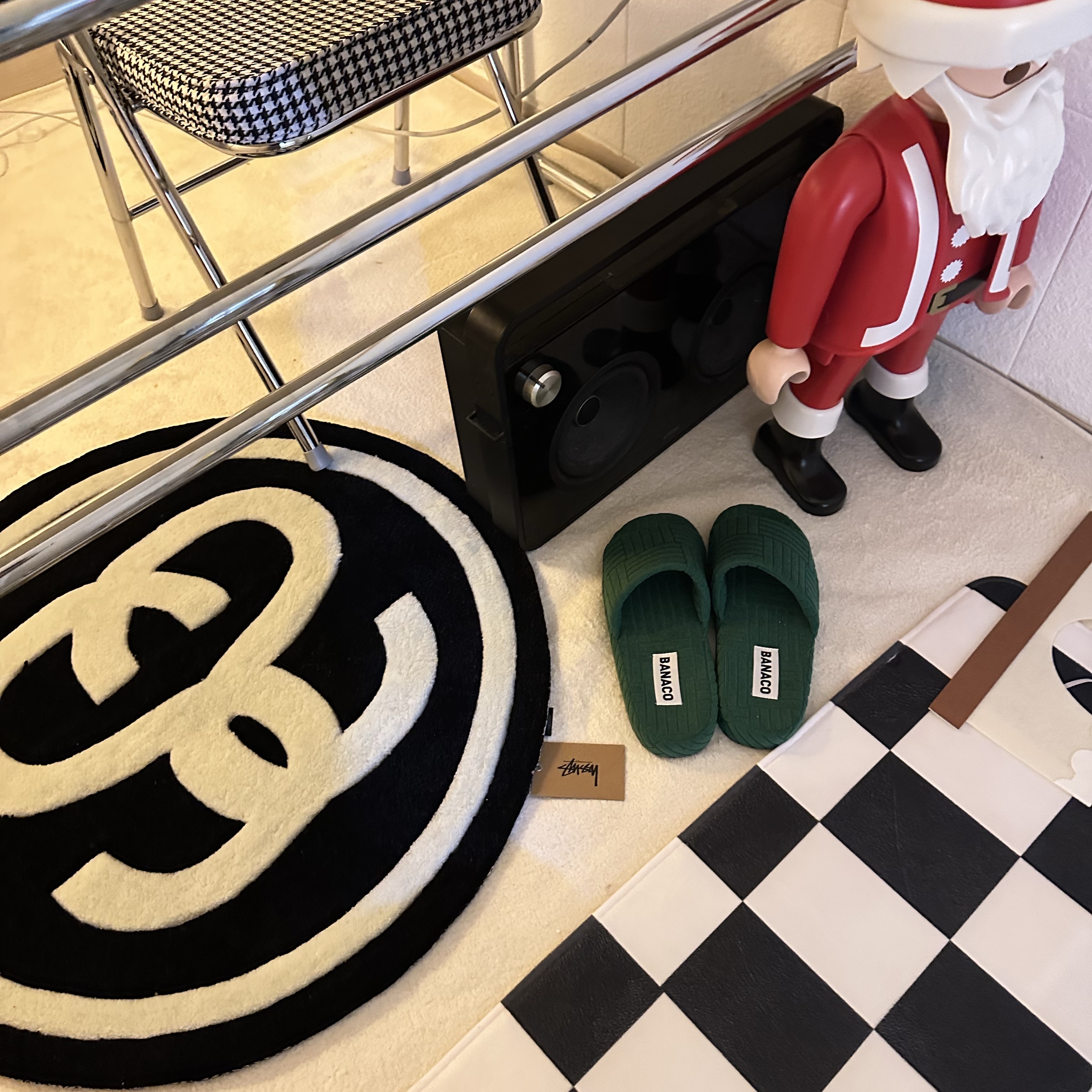 Stussy SS Link Rug Black 착용 스타일