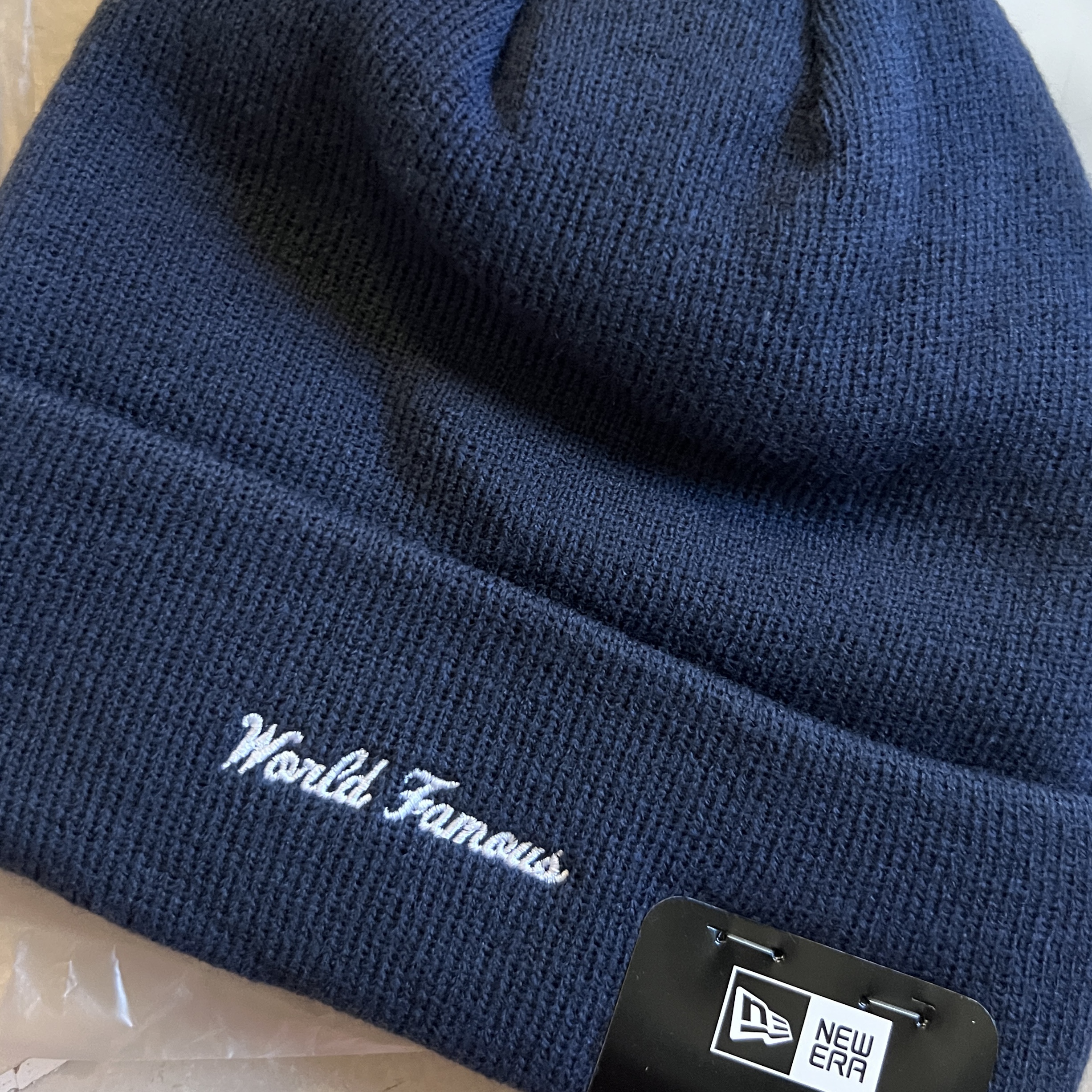 Supreme New Era Box Logo Beanie Navy - 24FW 착용 스타일