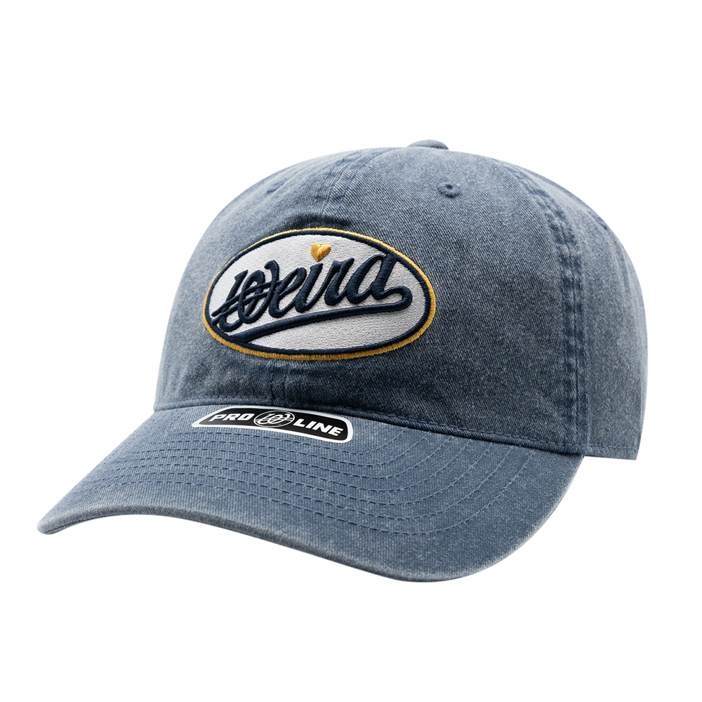 위얼드월드 서클로고 와펜 피그먼트 볼캡 네이비(Weird World Circle Logo Wappen Pigment Ball Cap Navy)