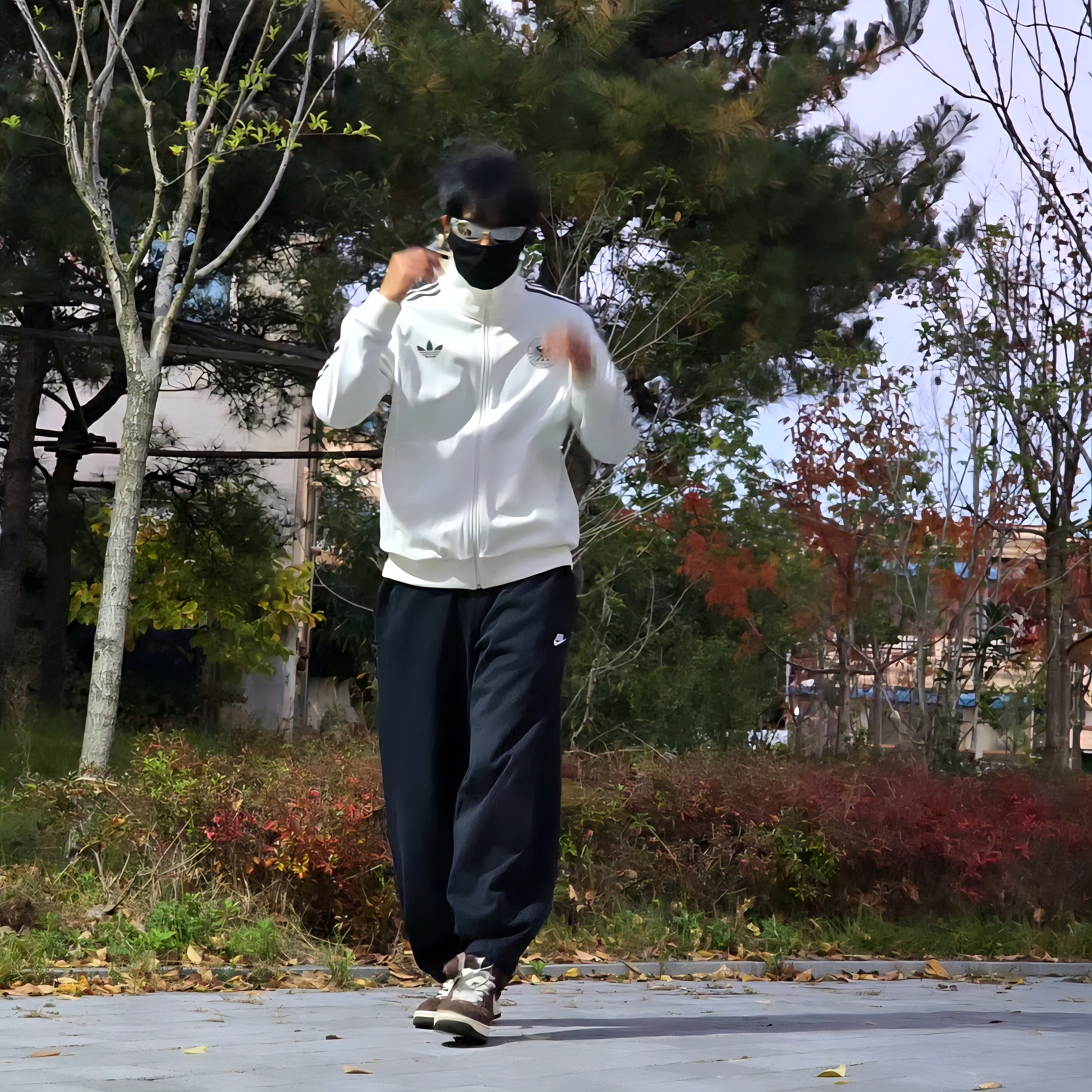 Adidas German Beckenbauer Track Top Off White - KR Sizing, Adidas German Beckenbauer Track Top Off White - US Sizing 착용 스타일 - 1