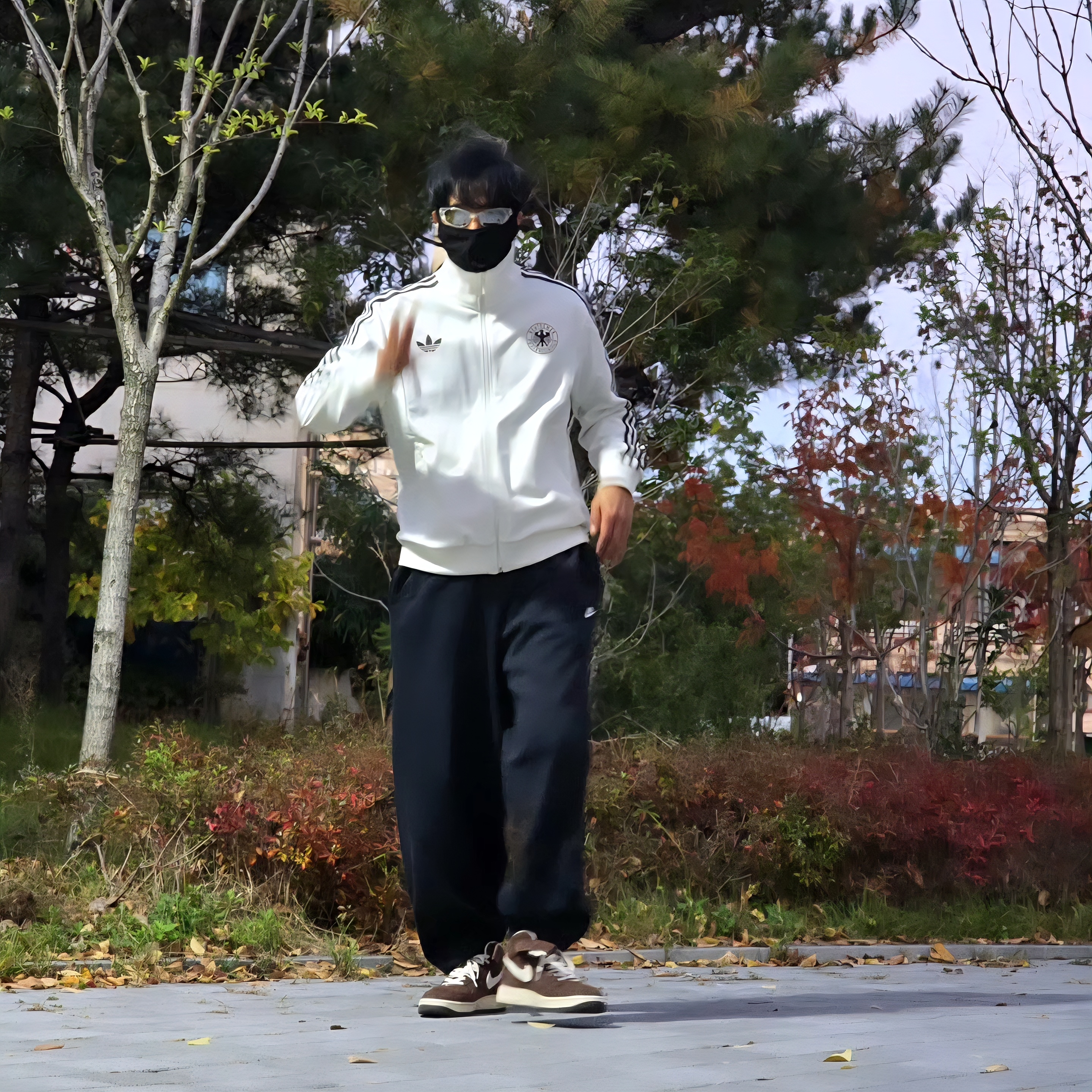 Adidas German Beckenbauer Track Top Off White - KR Sizing, Adidas German Beckenbauer Track Top Off White - US Sizing 착용 스타일 - 2