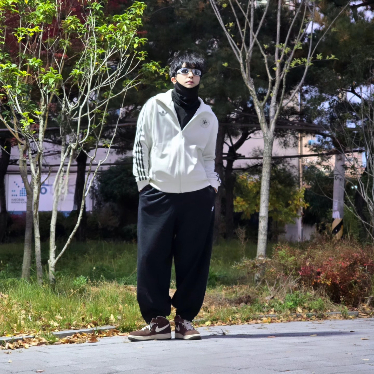 Adidas German Beckenbauer Track Top Off White - KR Sizing, Adidas German Beckenbauer Track Top Off White - US Sizing 착용 스타일 - 7