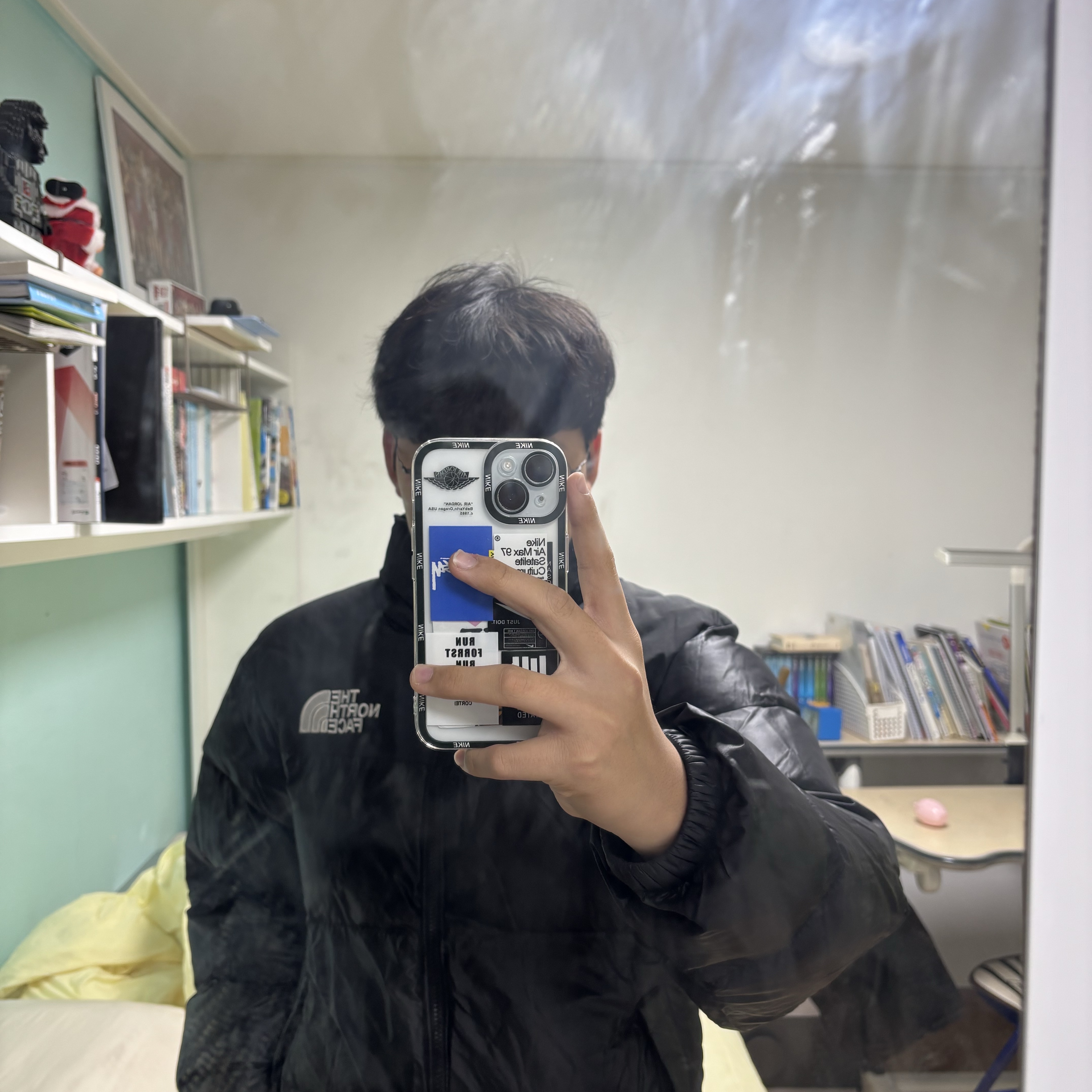 The North Face White Label Novelty Nuptse RDS Down Jacket Violet 착용 스타일