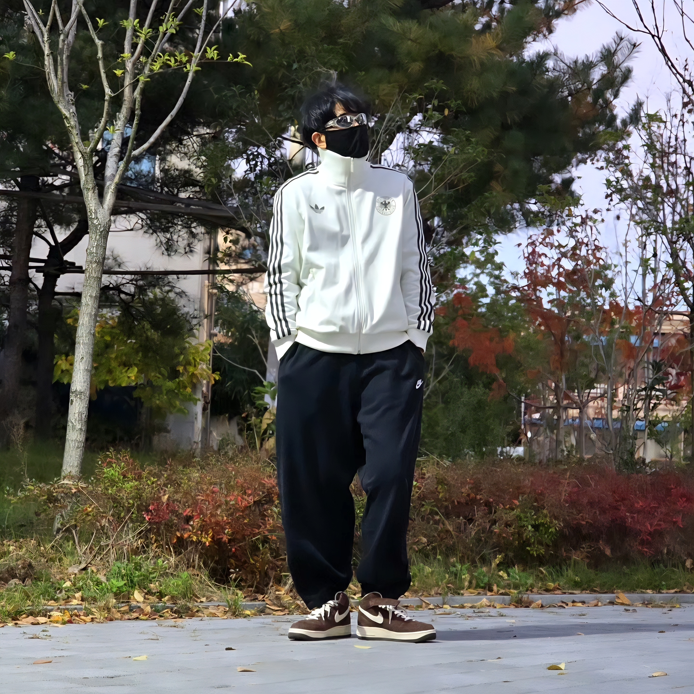 Adidas German Beckenbauer Track Top Off White - KR Sizing, Adidas German Beckenbauer Track Top Off White - US Sizing 착용 스타일 - 6