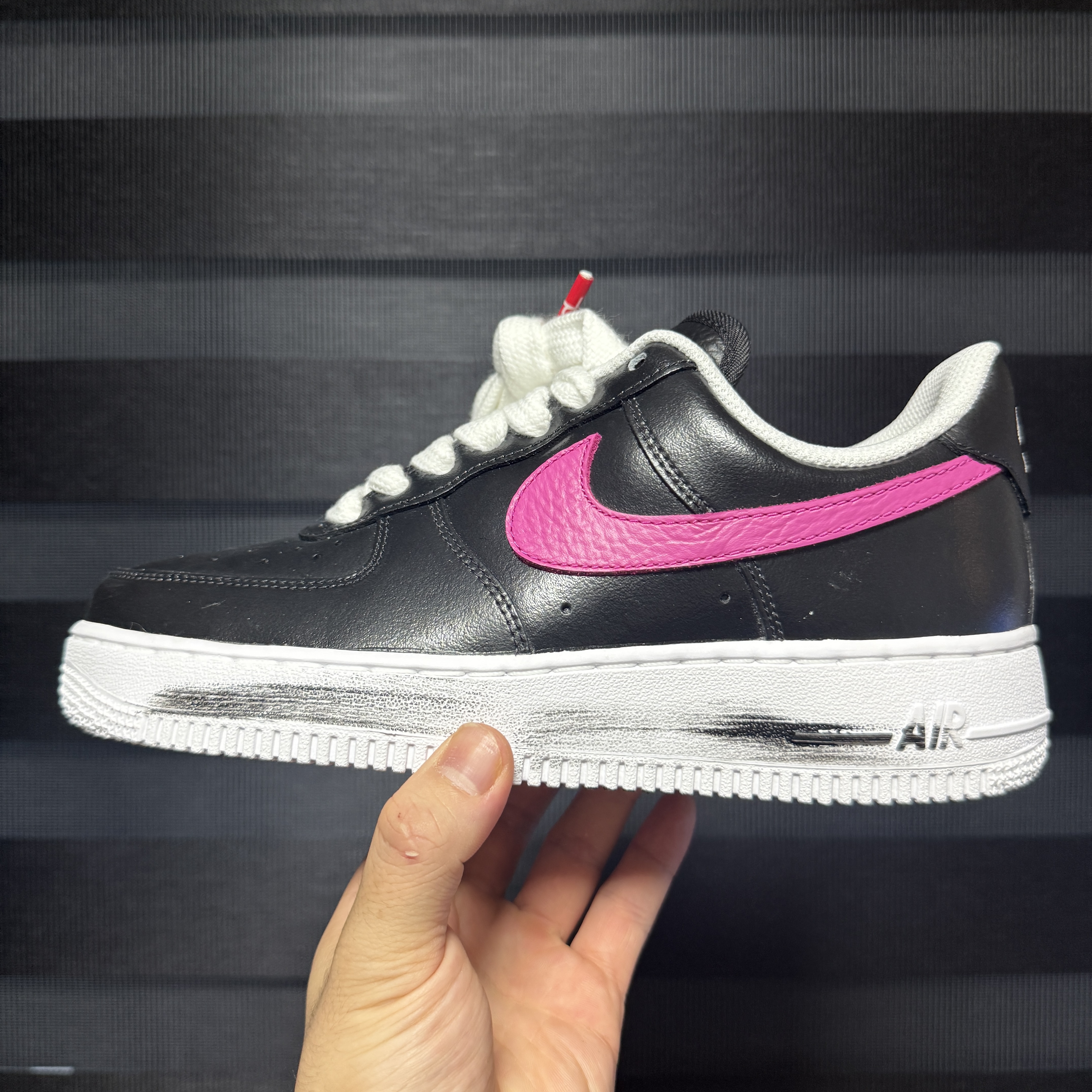 Nike x Peaceminusone Air Force 1 Low Para-Noise 3.0 Black and Multicolor 착용 스타일