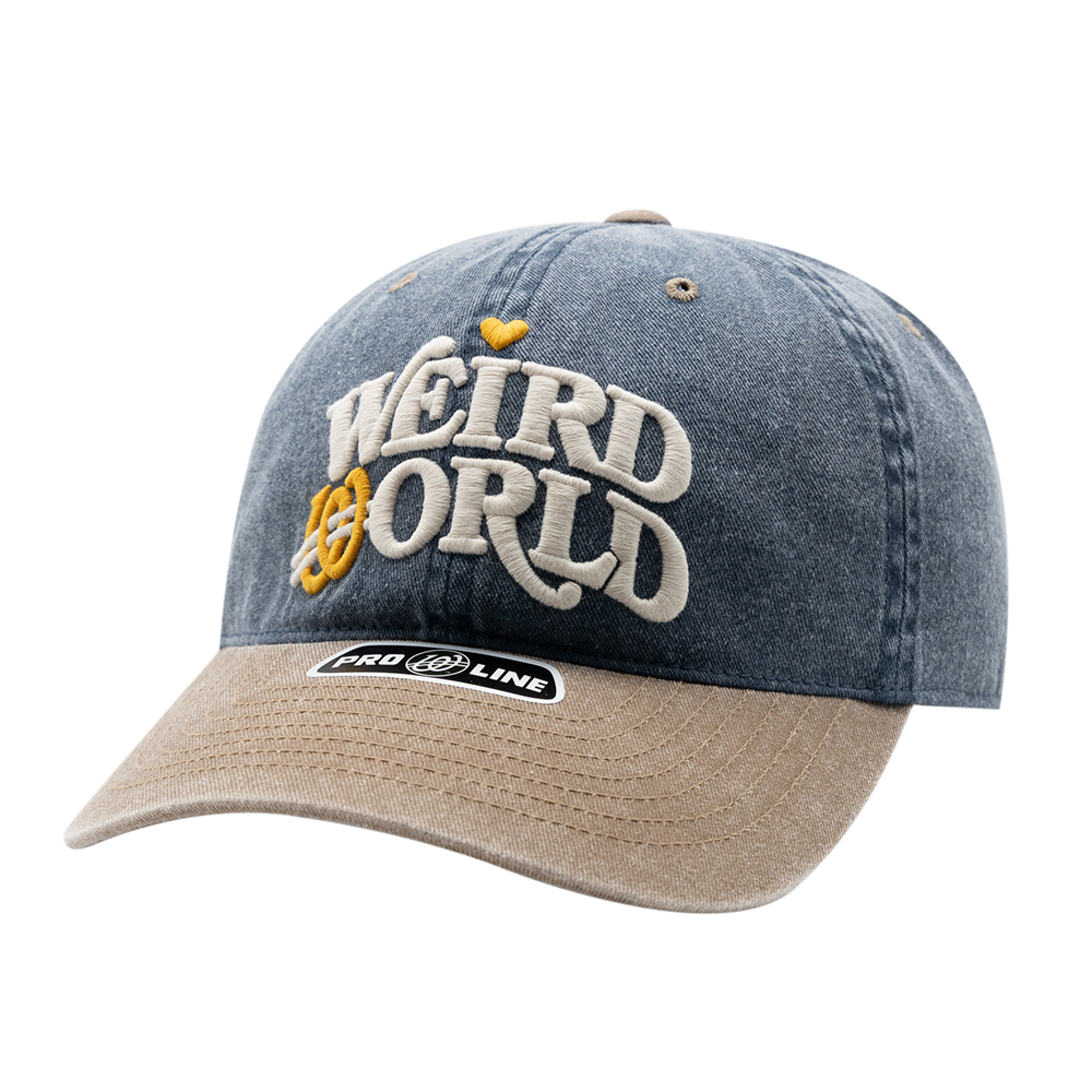 위얼드월드 아크로고 피그먼트 배색 볼캡(Weird World Arch Logo Pigment Ball Cap)