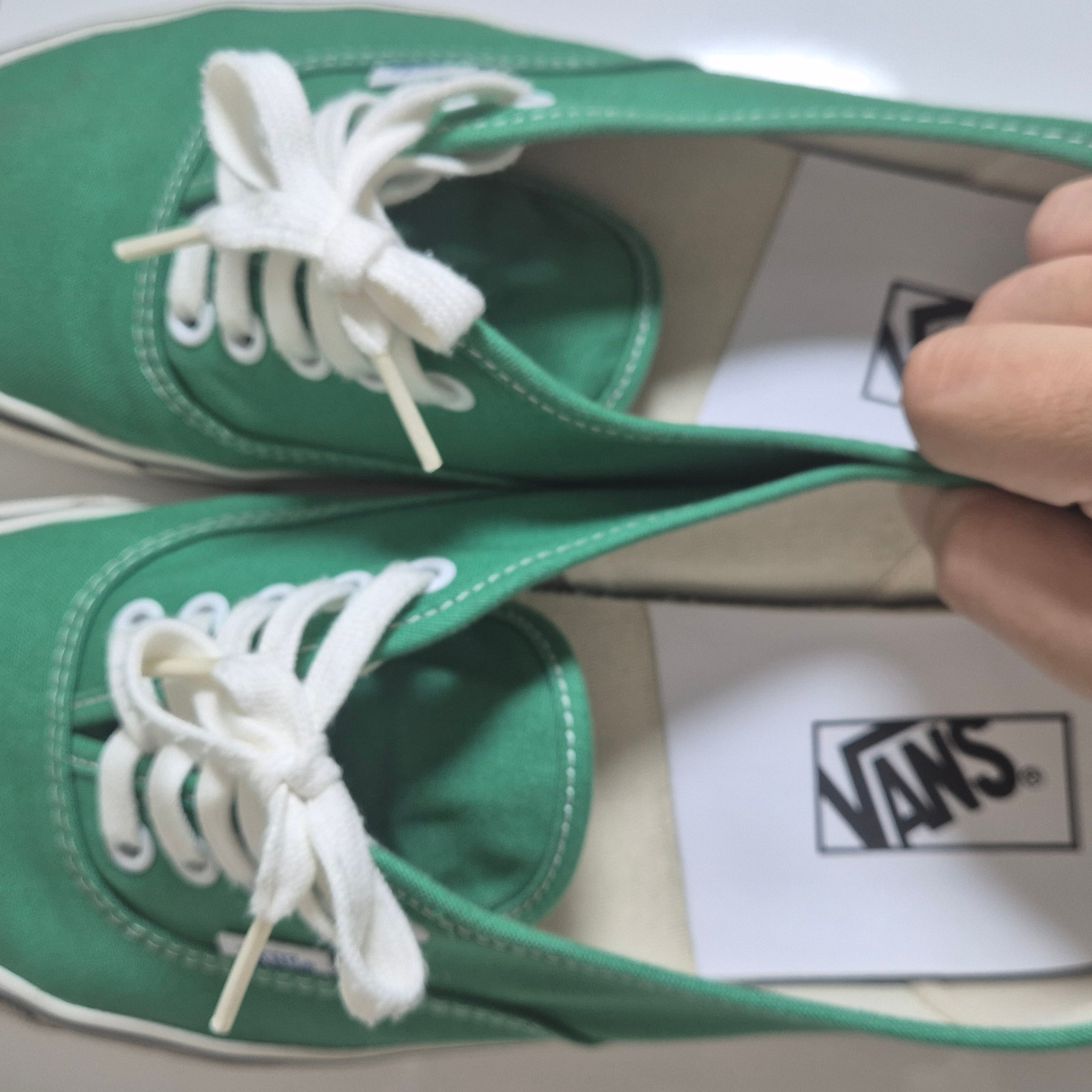 Vans Authentic 44 DX Anaheim Factory Emerald Green 착용 스타일