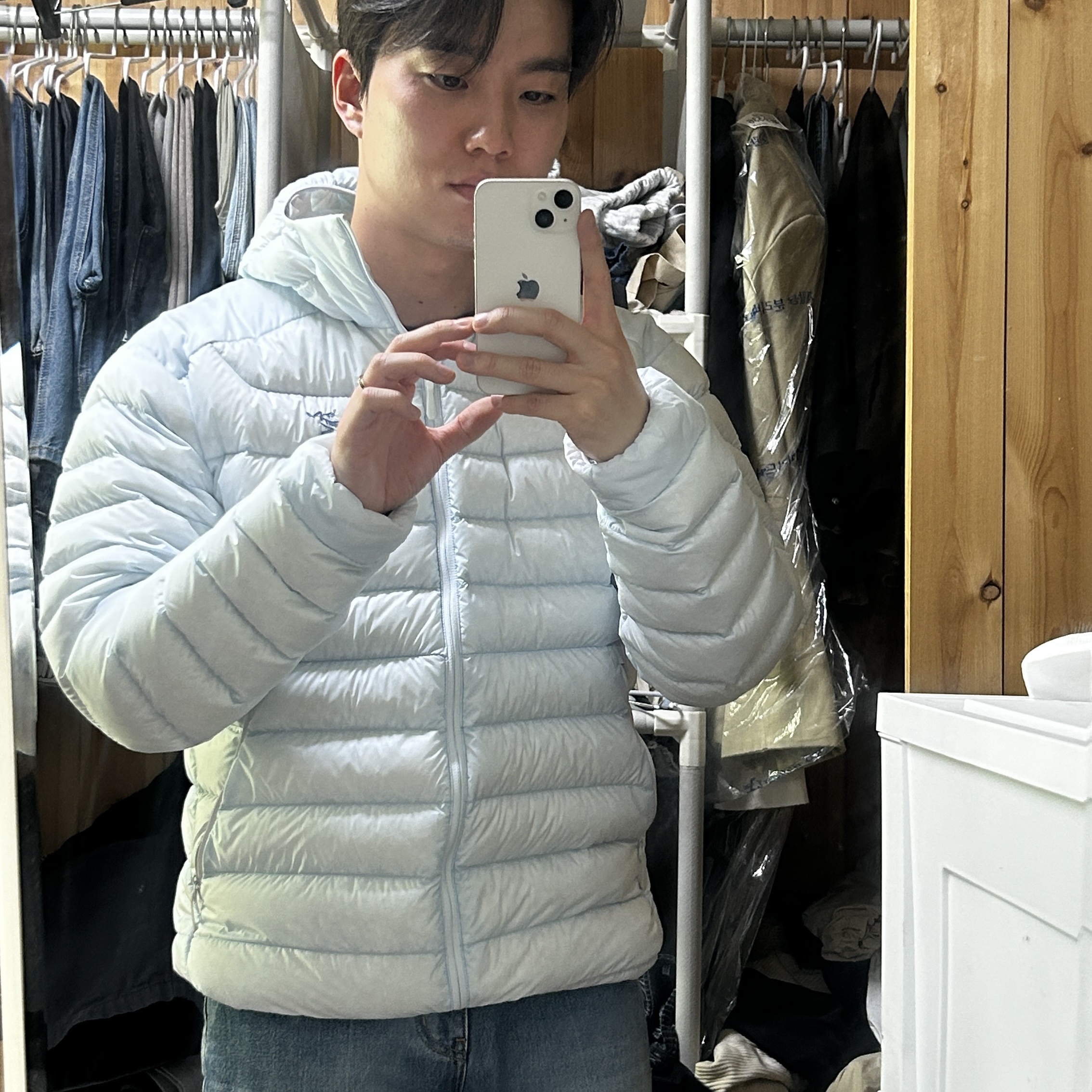 Arc'teryx Cerium Hoody Daybreak 착용 스타일 - 1