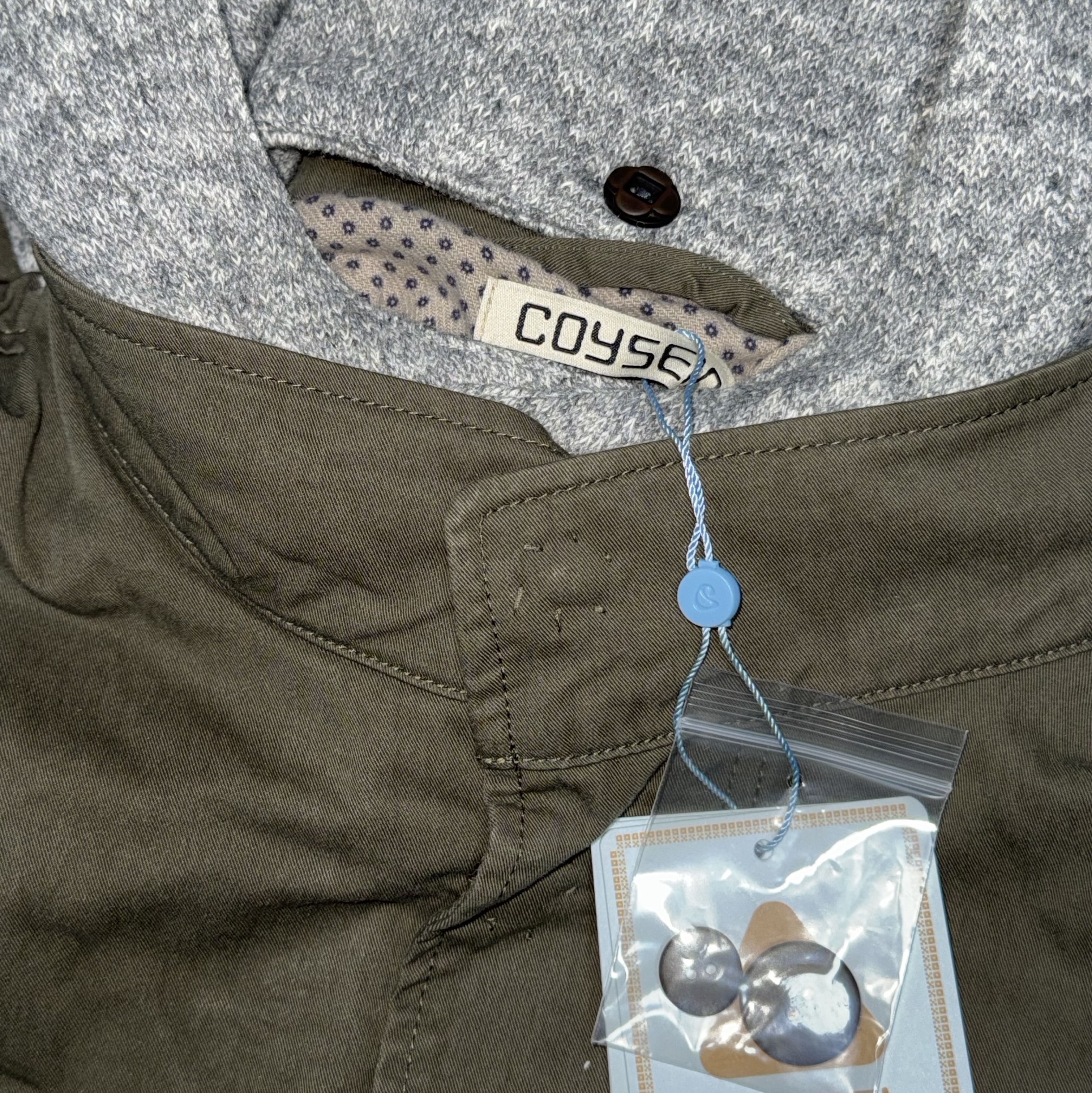 COYSEIO Washed Military Jacket Mud Khaki 착용 스타일