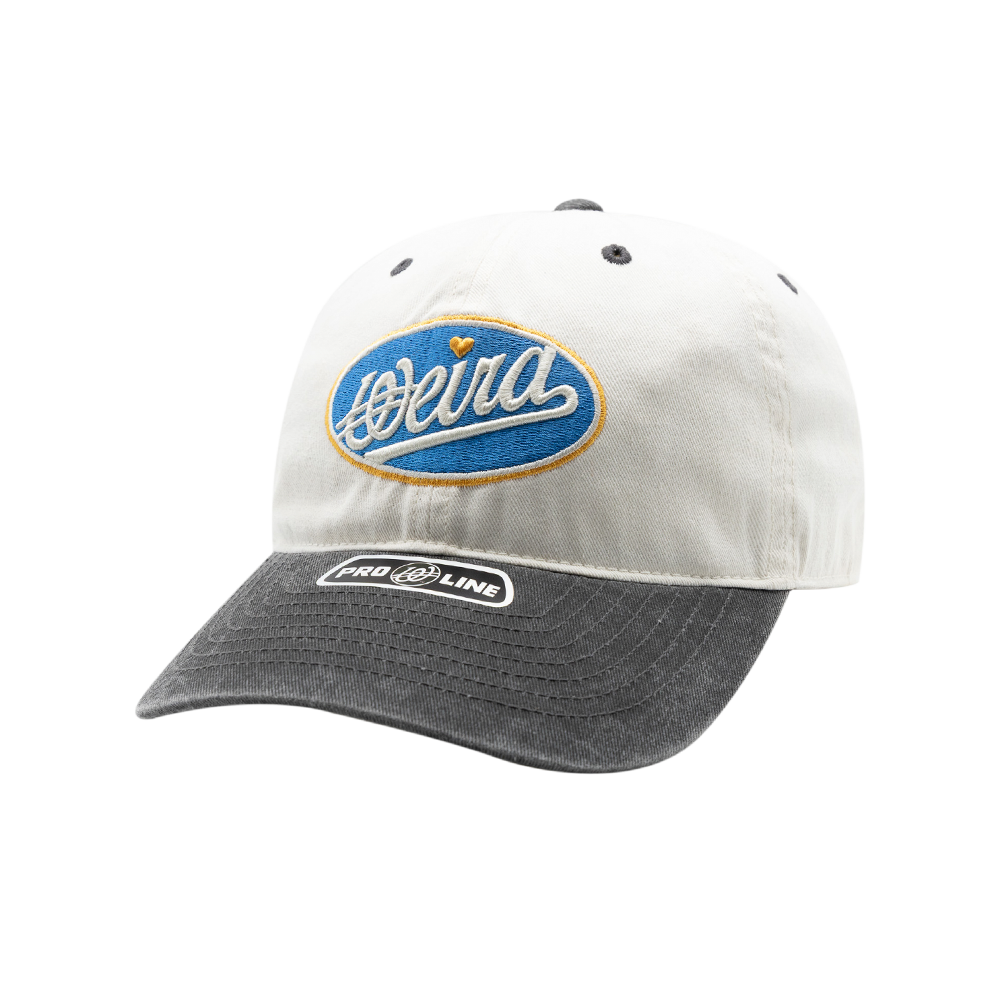 위얼드월드 서클로고와펜 피그먼트 배색 볼캡(Weird World Circle Logo Wappen Pigment Ball Cap)