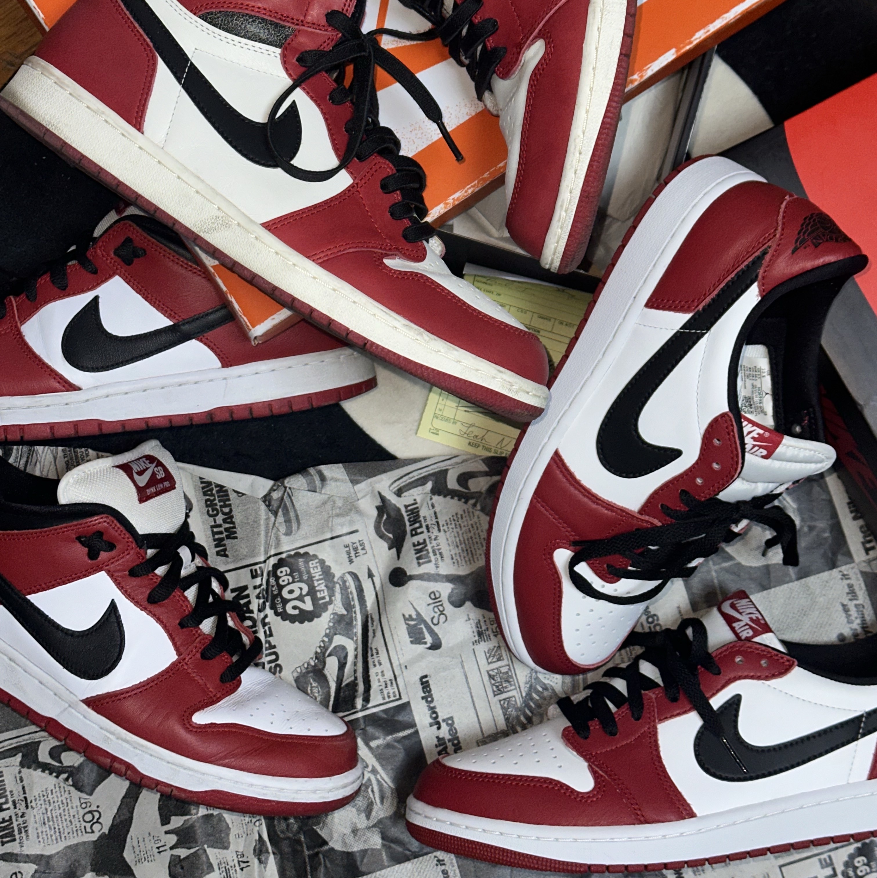 Jordan 1 Retro Low OG Chicago, Jordan 1 Retro High OG Chicago 2022 착용 스타일