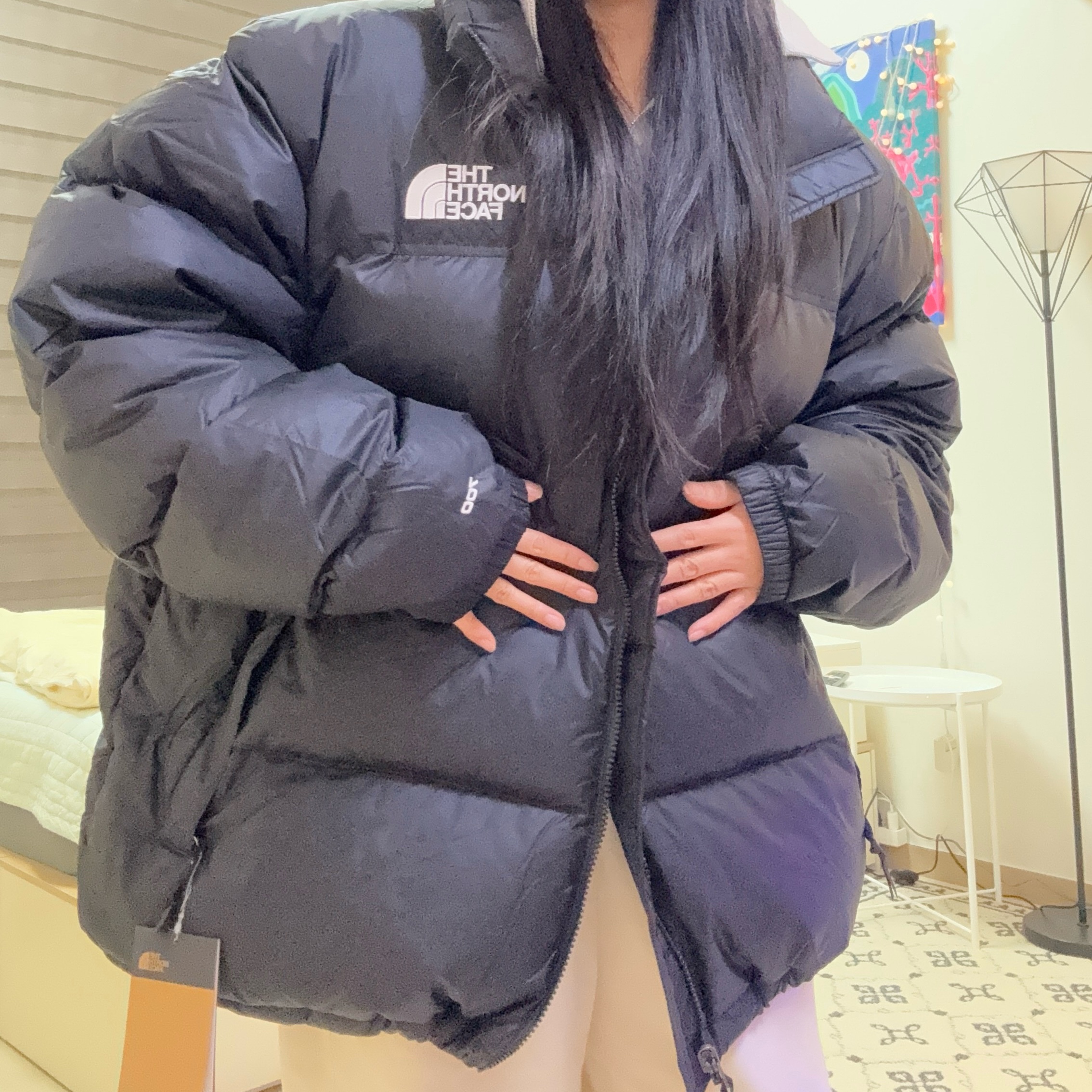 The North Face 1996 Retro Nuptse Down Jacket TNF Black 착용 스타일