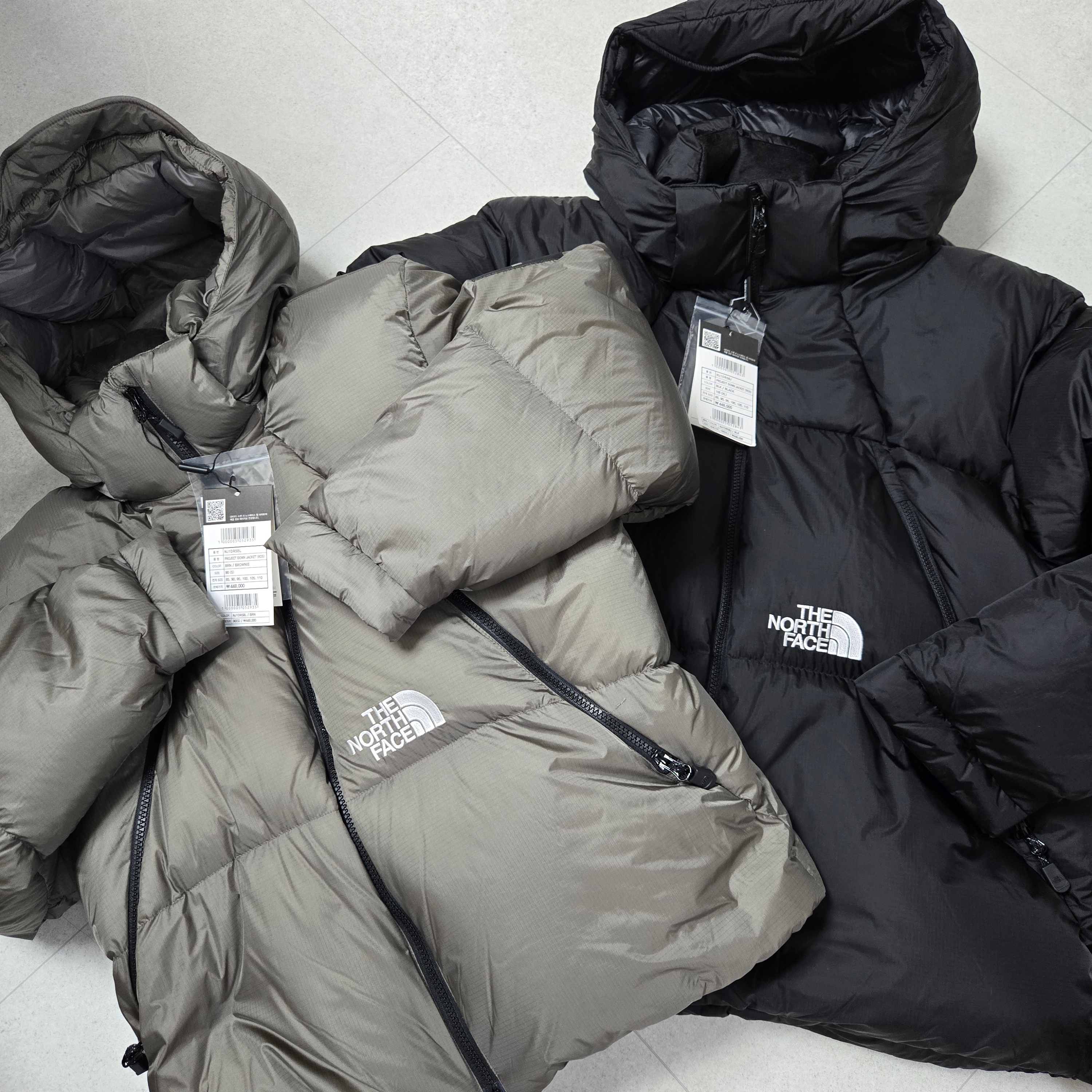 The North Face White Label Project Down Jacket RDS Black - 25FW, The North Face Project Down Jacket RDS Browne - 25FW 착용 스타일