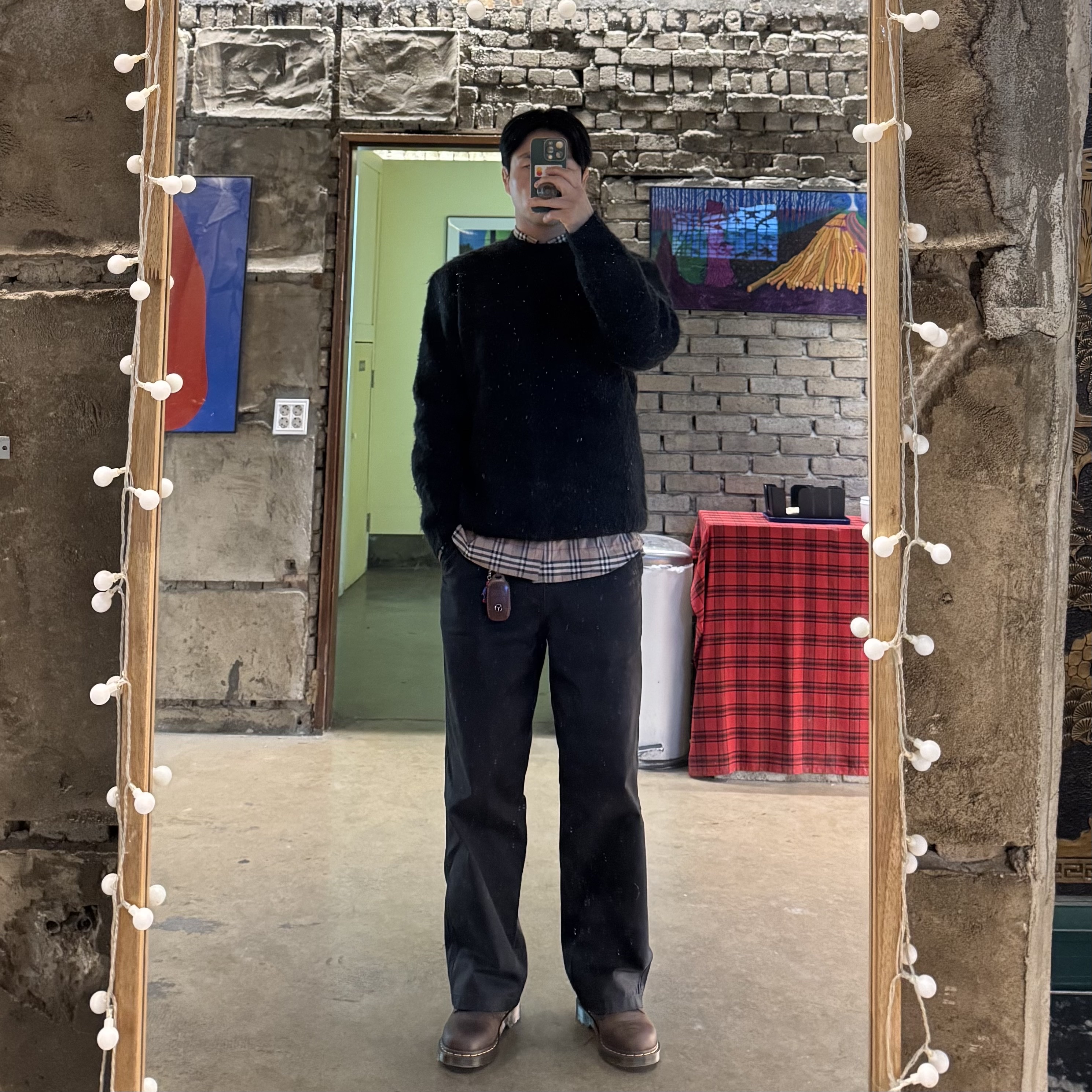 Dr. Martens 1461 Crazy Horse Dark Brown 착용 스타일