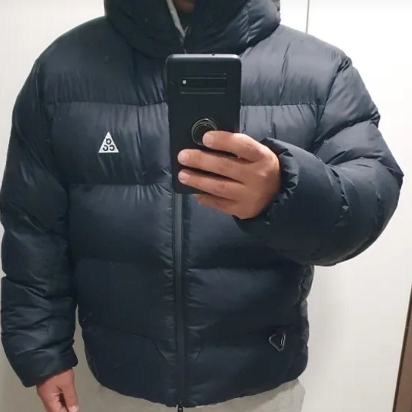 Nike ACG Therma-Fit ADV Lunar Lake Loose Hooded Jacket Black Summit White - Asia 착용 스타일