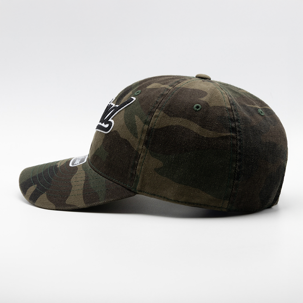 위얼드월드 워시드 카모 웨이브로고 볼캡(Weird World Washed Camo Wave Logo Ball Cap) - 3