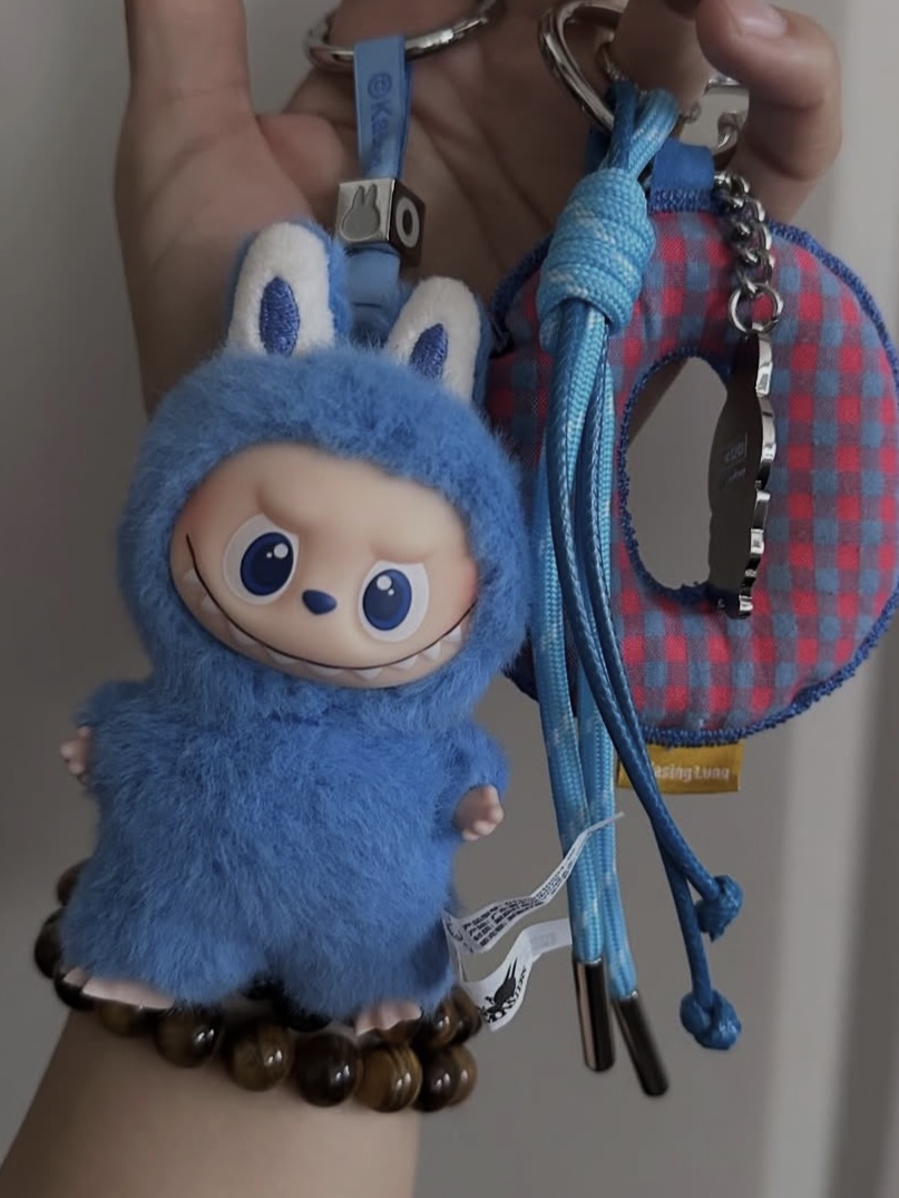 Pop Mart Labubu The Monsters Pin For Love Series Vinyl Plush Pendant (N-Z) O (Opened Case) 착용 스타일