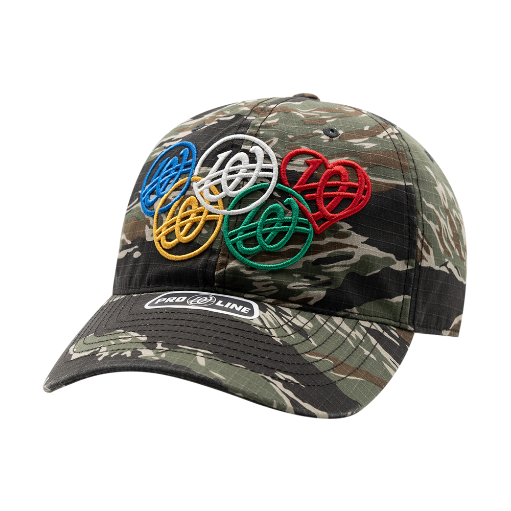 P00000JL Weird World Heart Olympic Tiger Camo Ball Cap