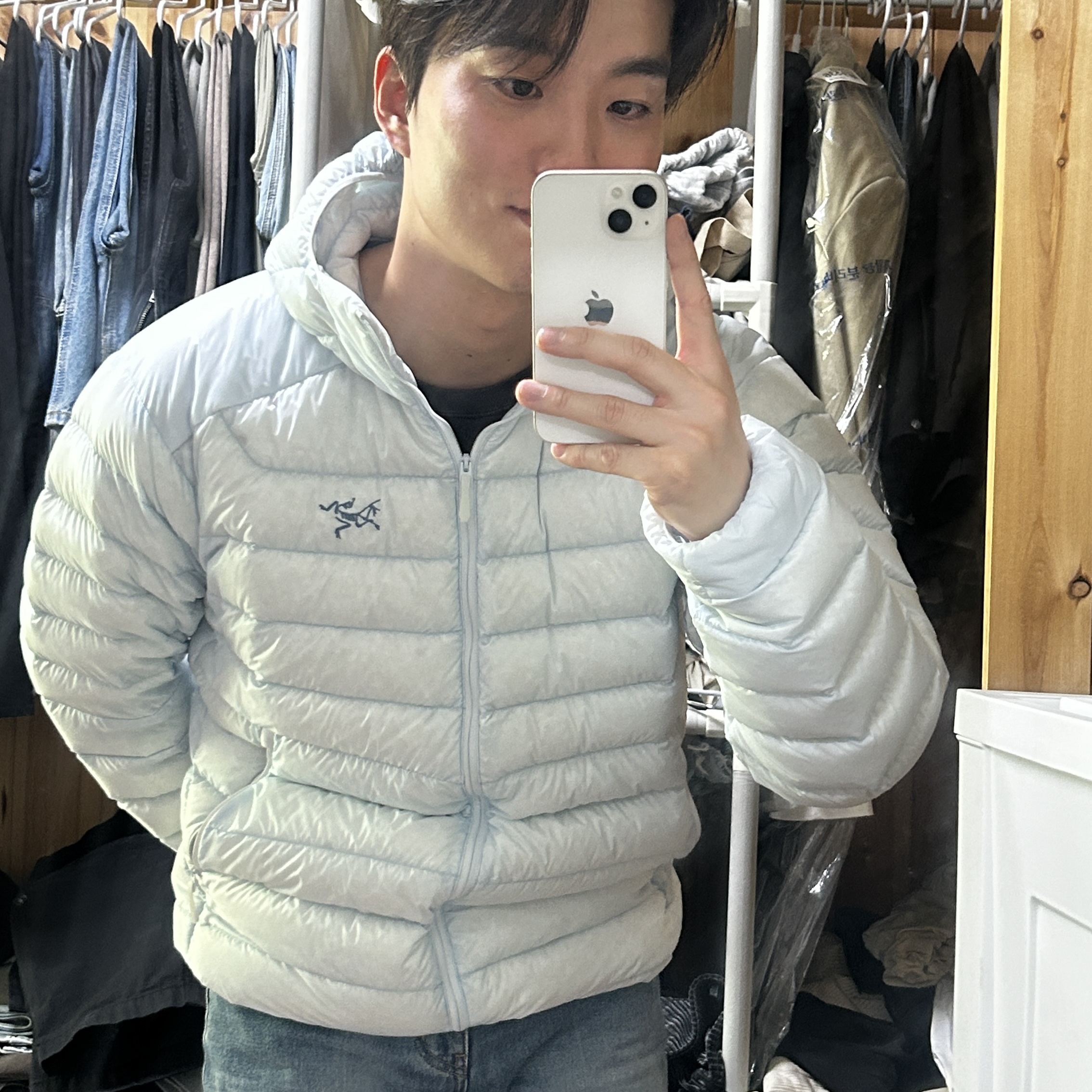 Arc'teryx Cerium Hoody Daybreak 착용 스타일 - 2