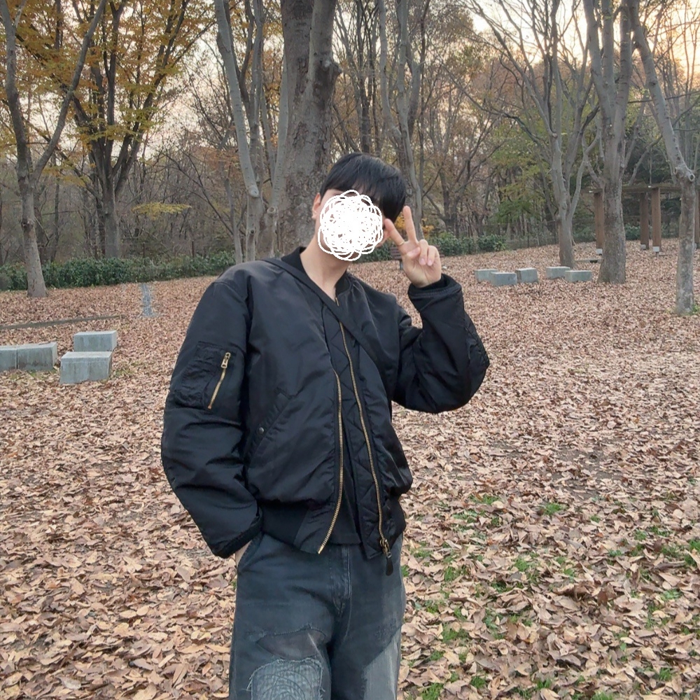 Avirex 7522 Ma-1 Jacket Black - 24FW, Kapital Katsuragi Port Baggy Pants Black 착용 스타일