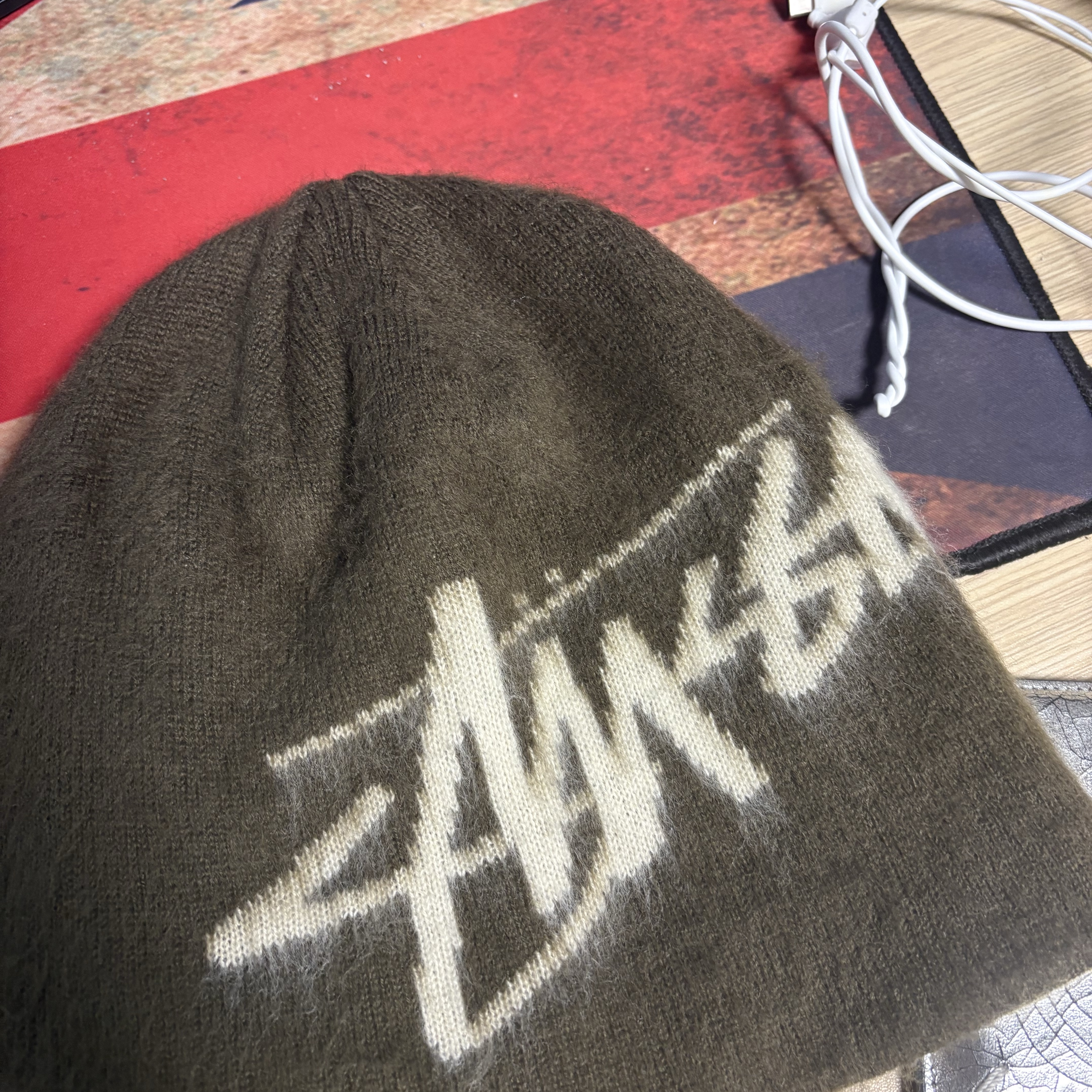 Stussy Brushed Out Stock Skullcap Beanie Brown 착용 스타일