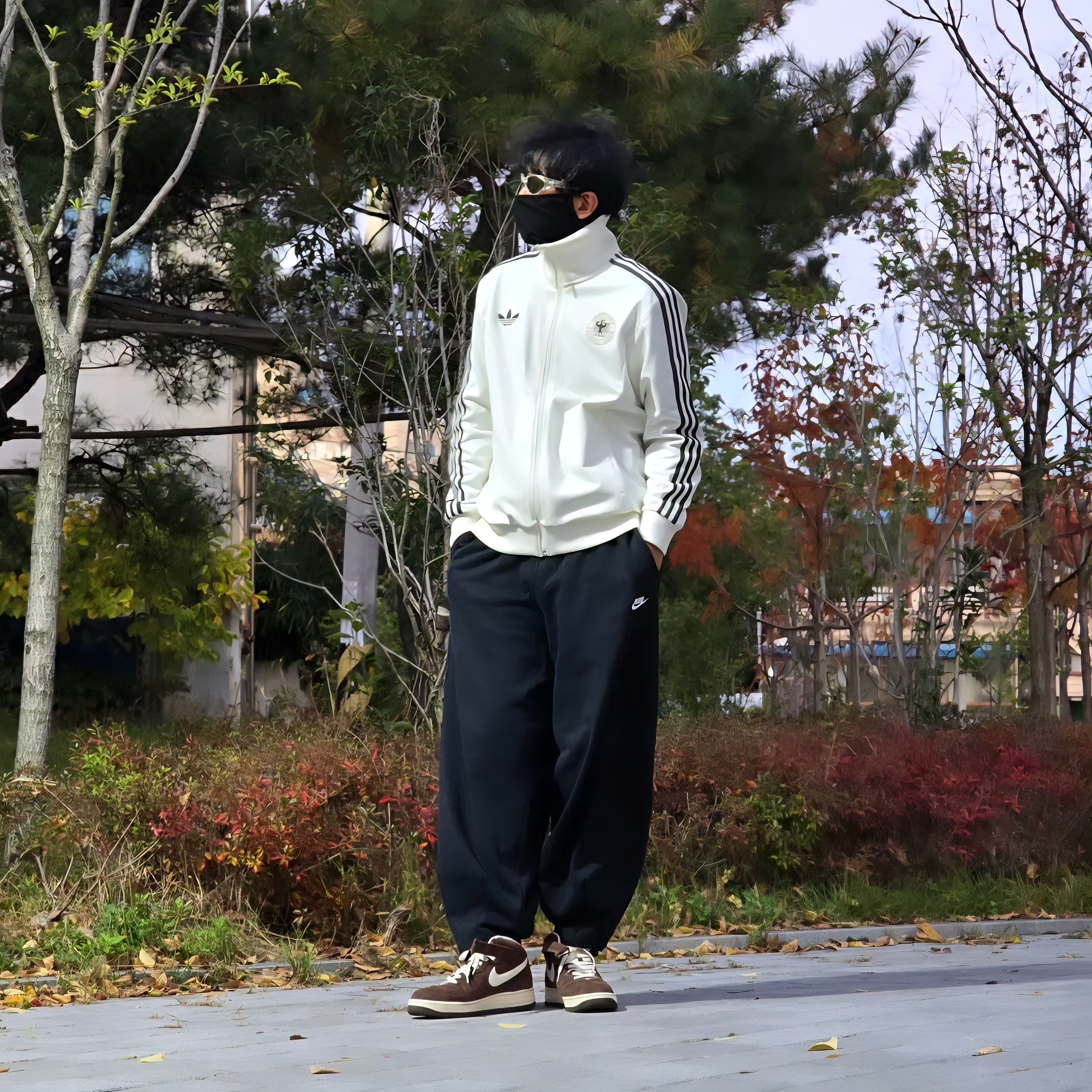 Adidas German Beckenbauer Track Top Off White - KR Sizing, Adidas German Beckenbauer Track Top Off White - US Sizing 착용 스타일 - 5