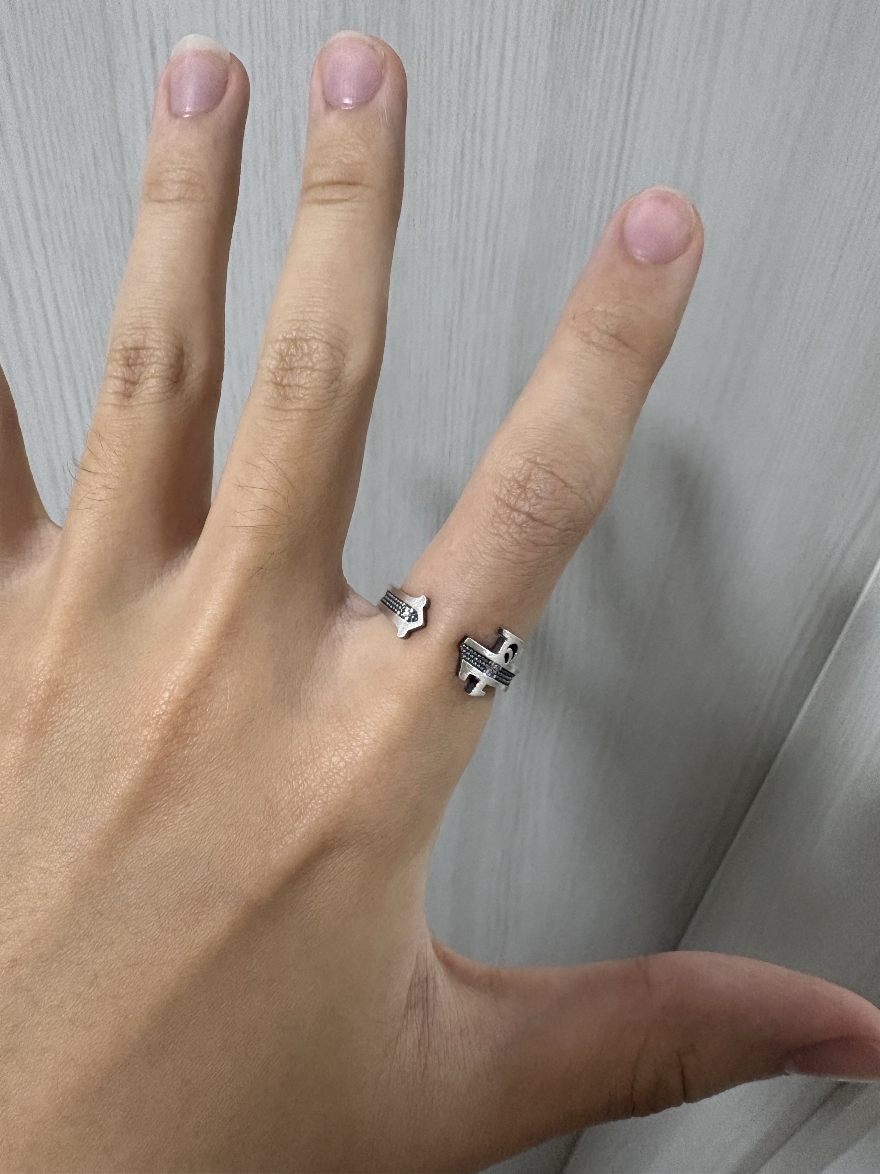 [프리오더] Polyteru 925 Silver Ring 001 Symbol P 착용 스타일