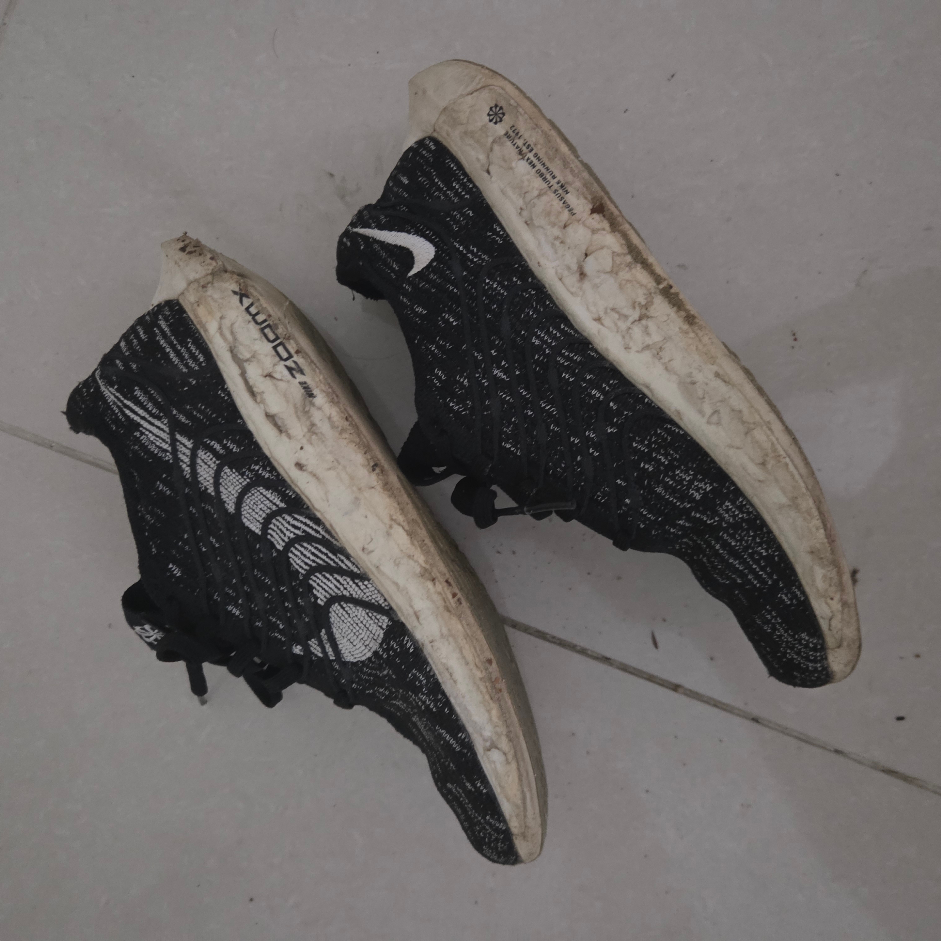 (W) Nike Zoom Pegasus Turbo Next Nature Black Off Noir 착용 스타일