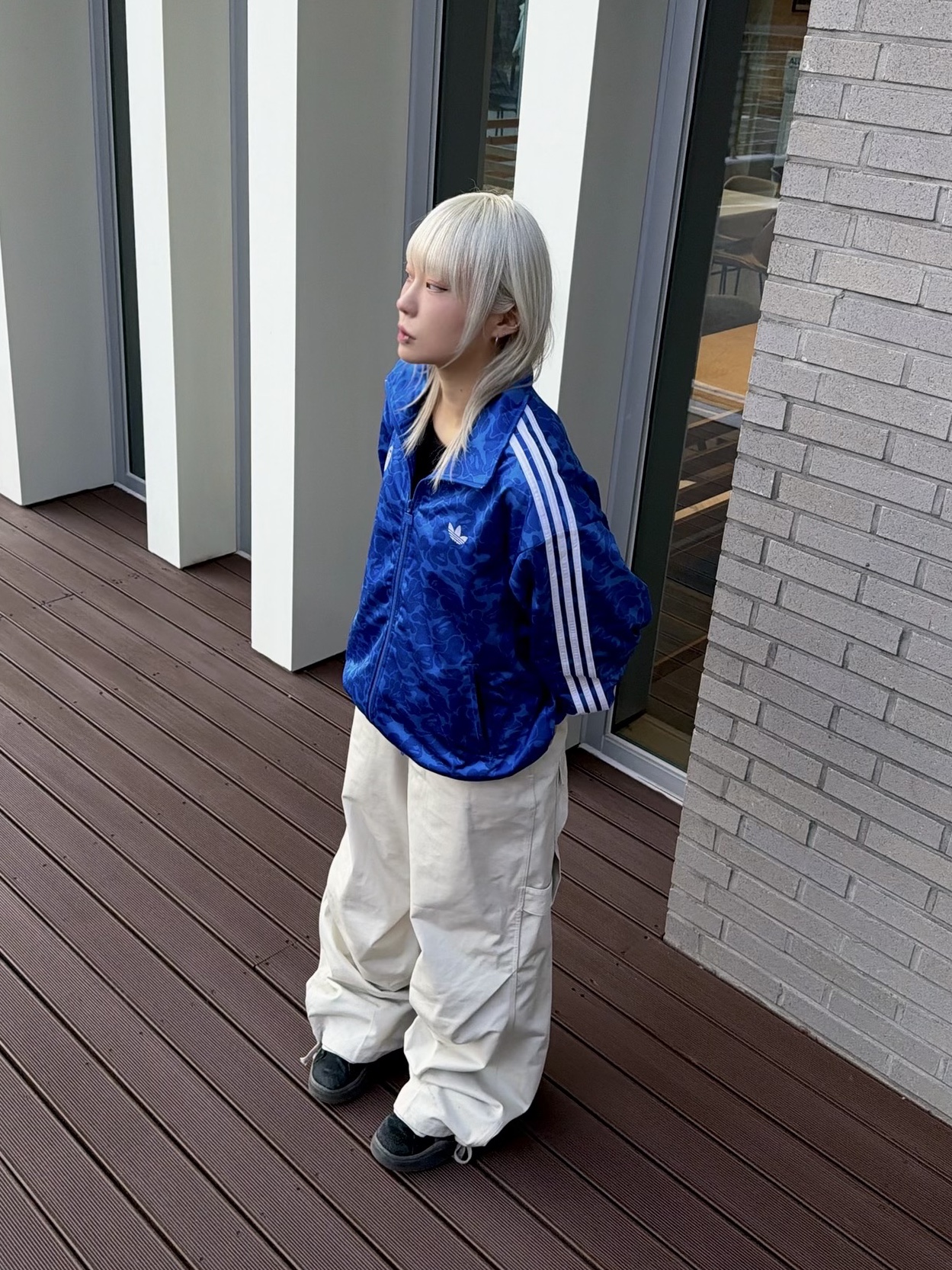 Kamien 247 All Day Baggy Pants Light Beige 착용 스타일