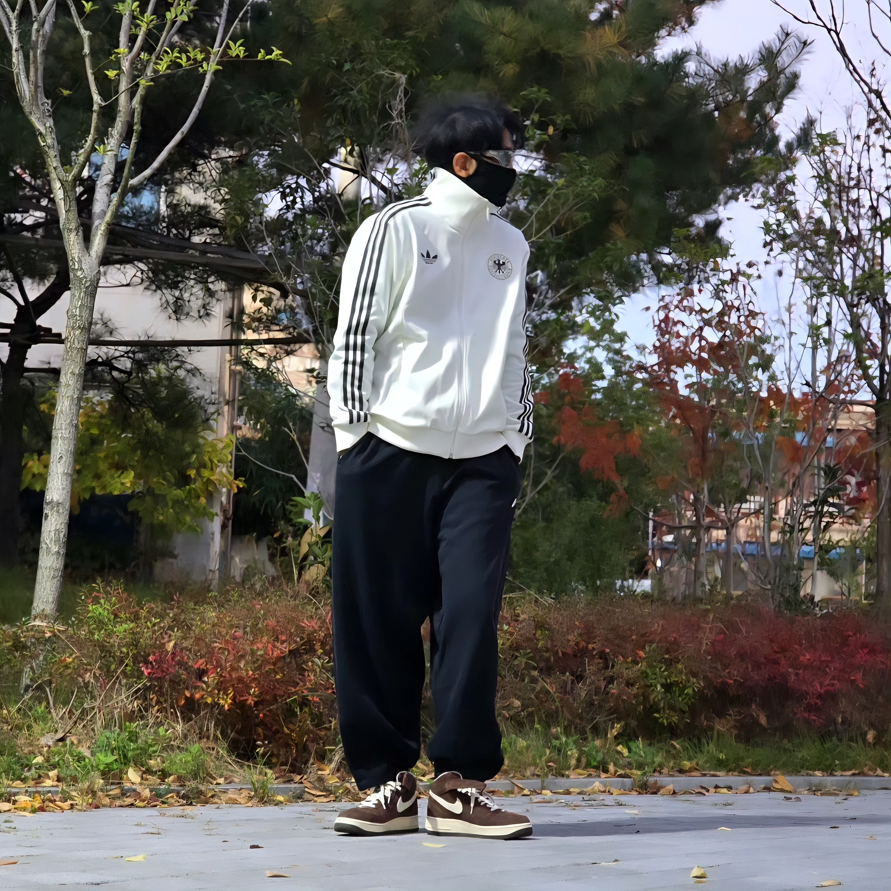 Adidas German Beckenbauer Track Top Off White - KR Sizing, Adidas German Beckenbauer Track Top Off White - US Sizing 착용 스타일 - 4