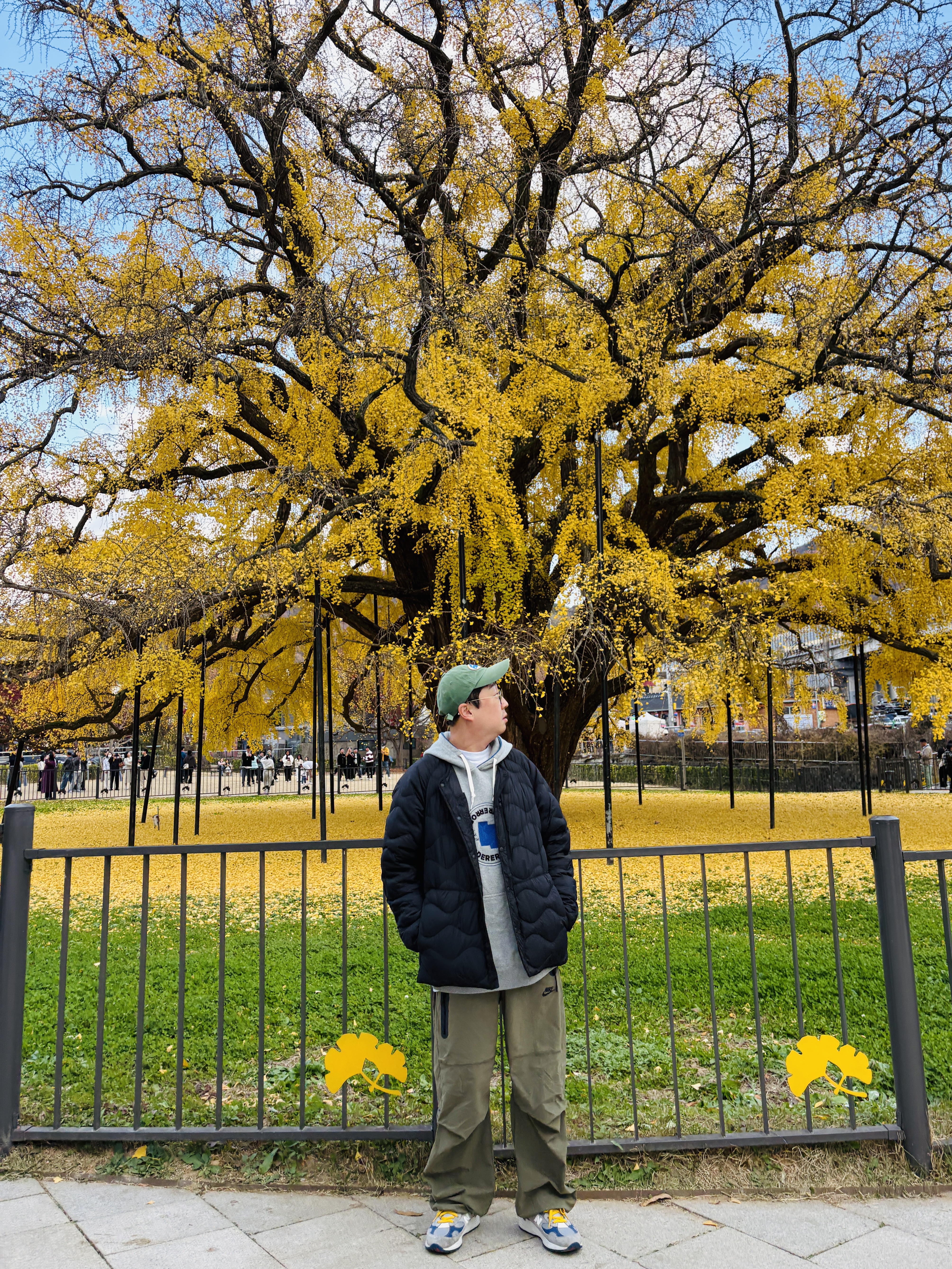Emis Wappen Ball Cap Green, Converse x Ader Error Shapes Pullover Hoodie Vintage Grey Heather 착용 스타일 - 1