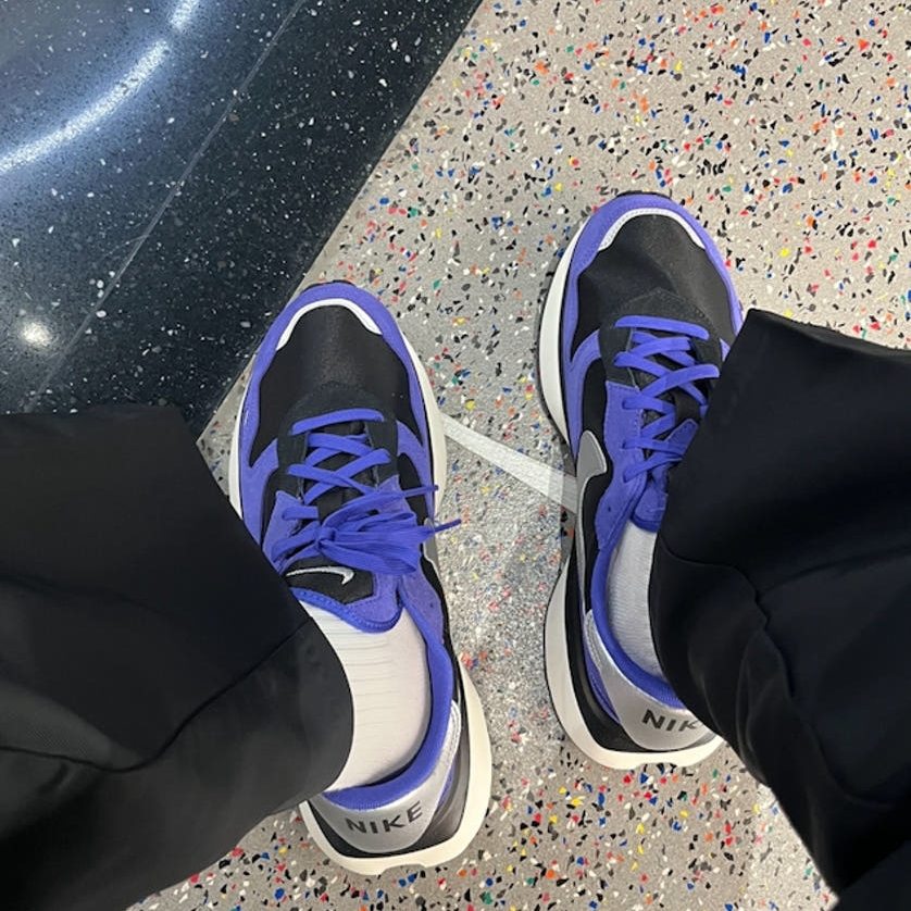(W) Nike Phoenix Waffle Persian Violet Black 착용 스타일