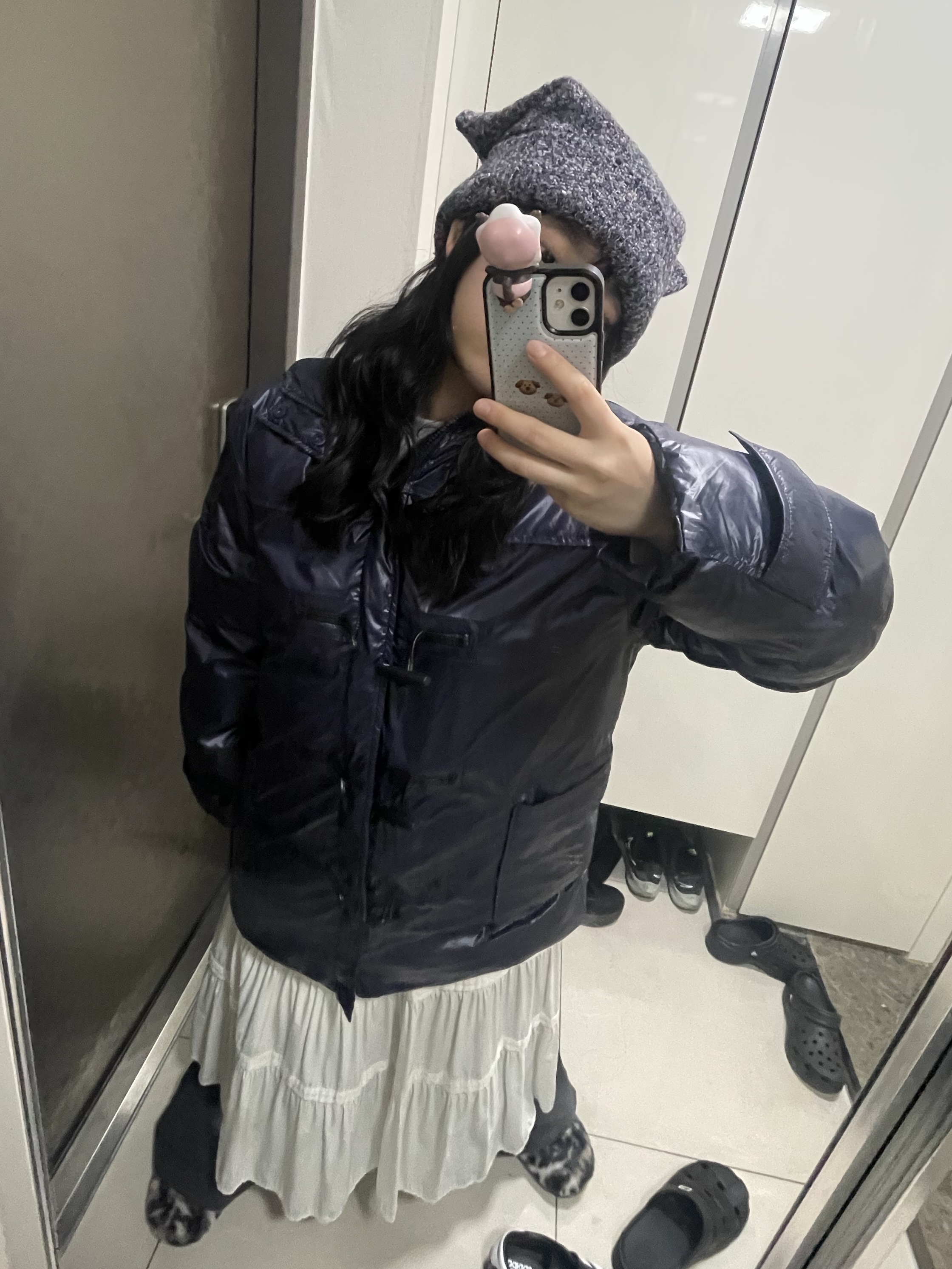COYSEIO Wide Cat Beanie Purple 착용 스타일 - 3