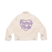 Human Made Wool Blended Boa Fleece Work Jacket White - Apgujeong Store Exclusive