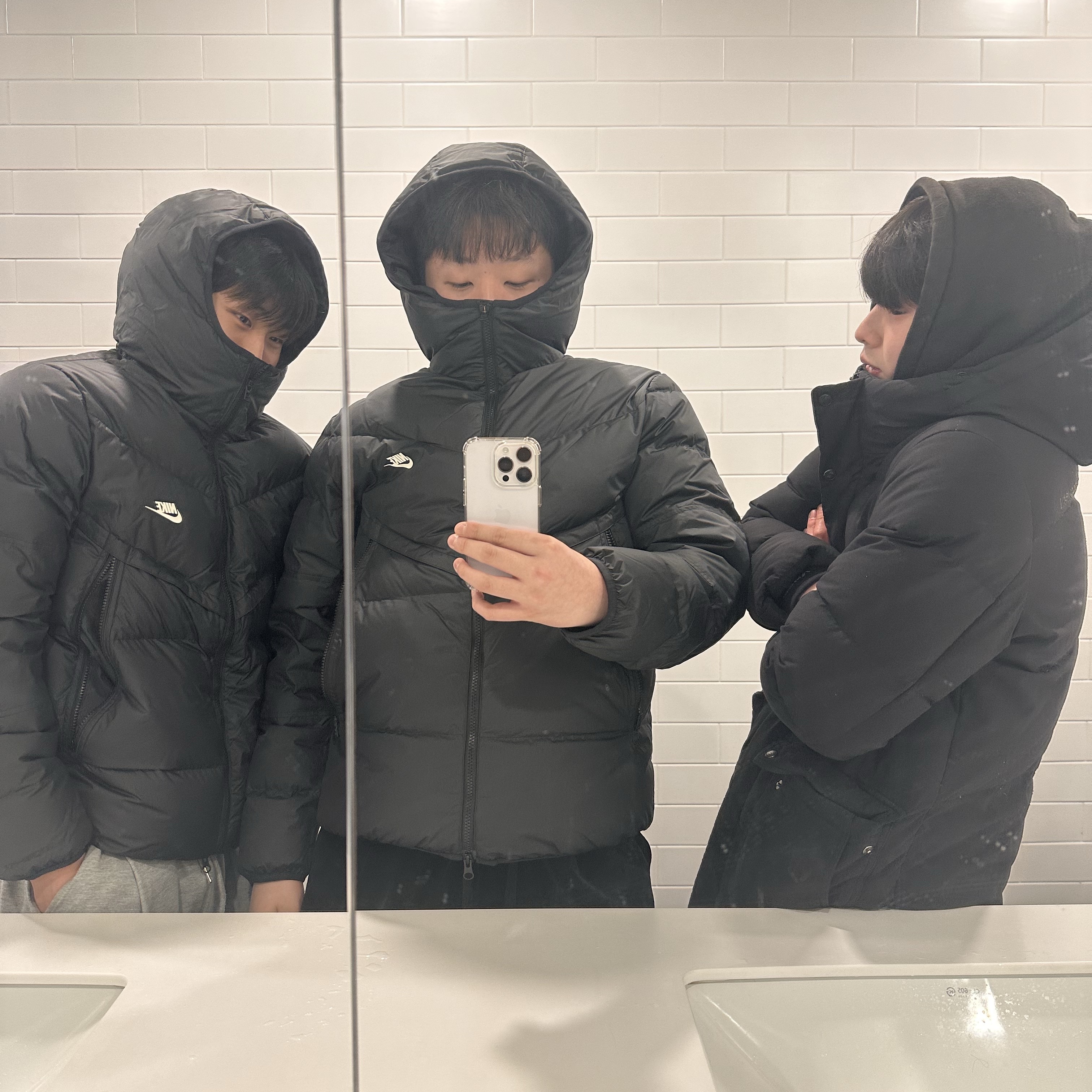 Nike NSW Storm-Fit Windrunner Hoodie Jacket Black 착용 스타일