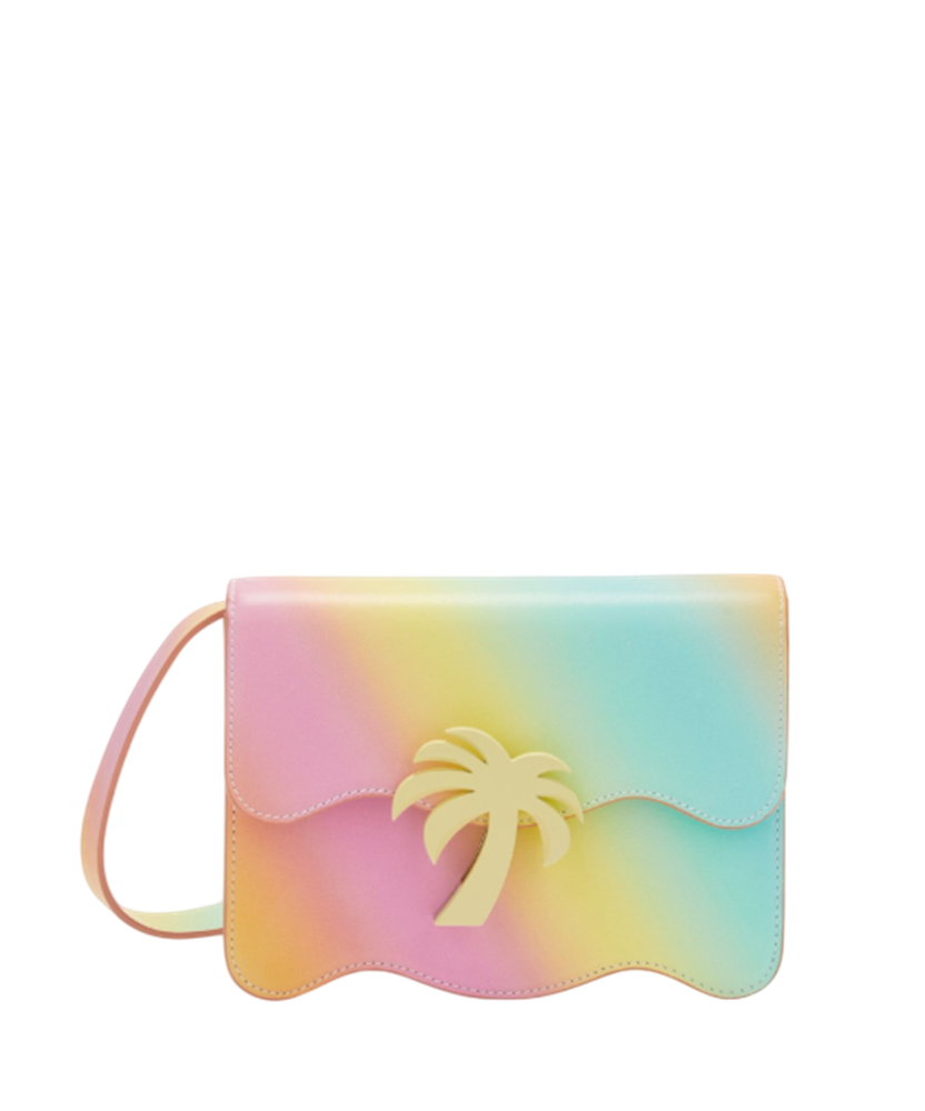 P9G2WMD53 Palm Angels Rainbow Palm Beach Bag MM Multi Color