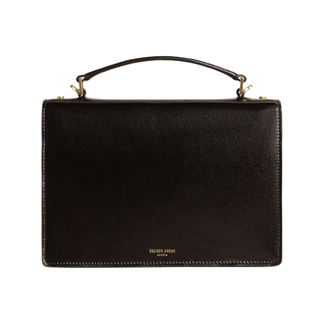 골든구스 골드 디테일 보드 레더 베네치아 백 블랙(Golden Goose Gold Detail Boarded Leather Venezia Bag Black) - 2
