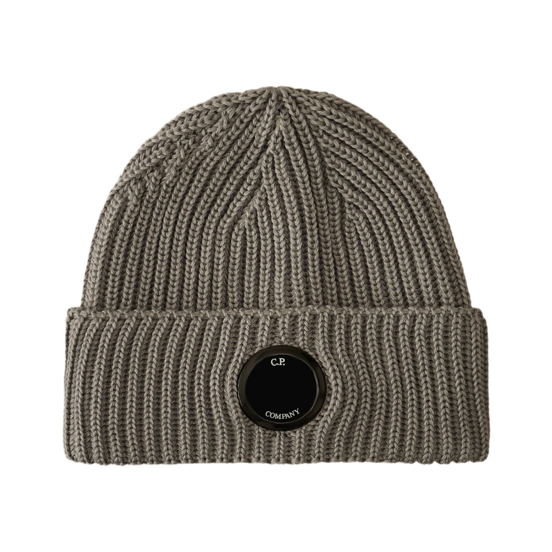 19CMAC739A005509A937 C.P. Company Extrafine Merino Wool Lens Beanie Griffin Grey - 25FW