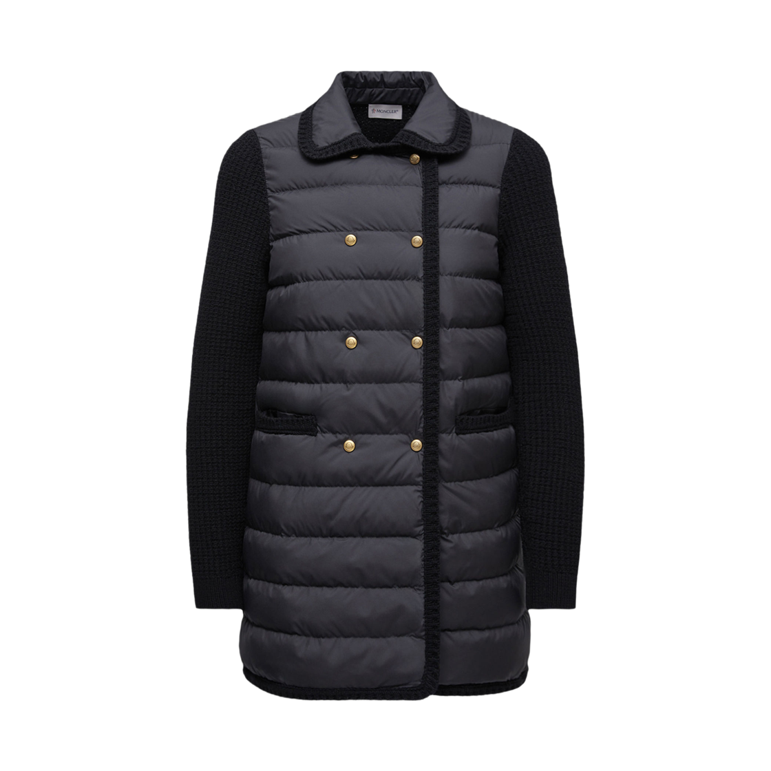 K2-093-9B00039-M4281-999 (W) Moncler Wool & Cashmere Padded Cardigan Black - 25FW
