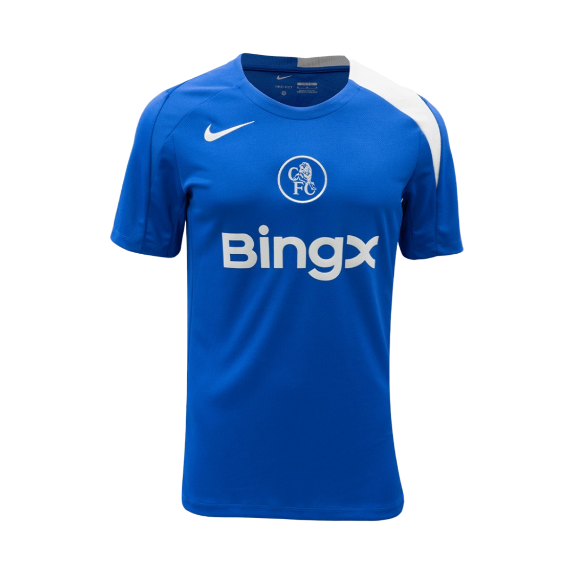 나이키 첼시 FC 스트라이크 3rd 드라이핏 토탈 90 사커 숏슬리브 탑 게임 로얄 필드 실버 (논 마킹 버전)(Nike Chelsea FC Strike Third Dri-Fit Total 90 Soccer Short Sleeve Top Game Royal Field Silver (Non Marking Ver.))