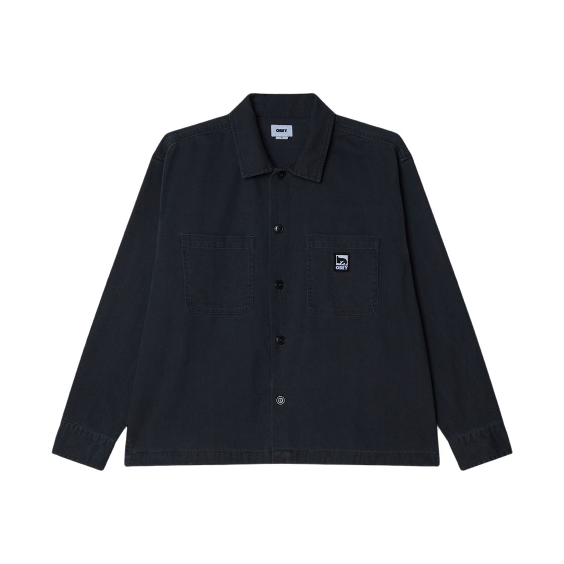 오베이 하비 셔츠 자켓 블랙 페이디드 워시(Obey Harvey Shirt Jacket Black Faded Wash)