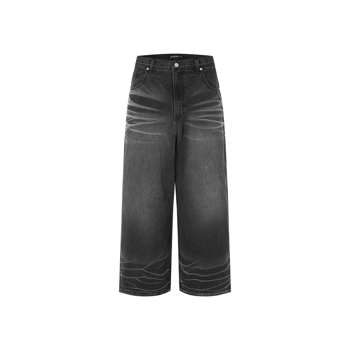 써저리 본 커팅 데님 와이드 팬츠 블랙(Surgery Bone Cutting Denim Wide Pants Black)