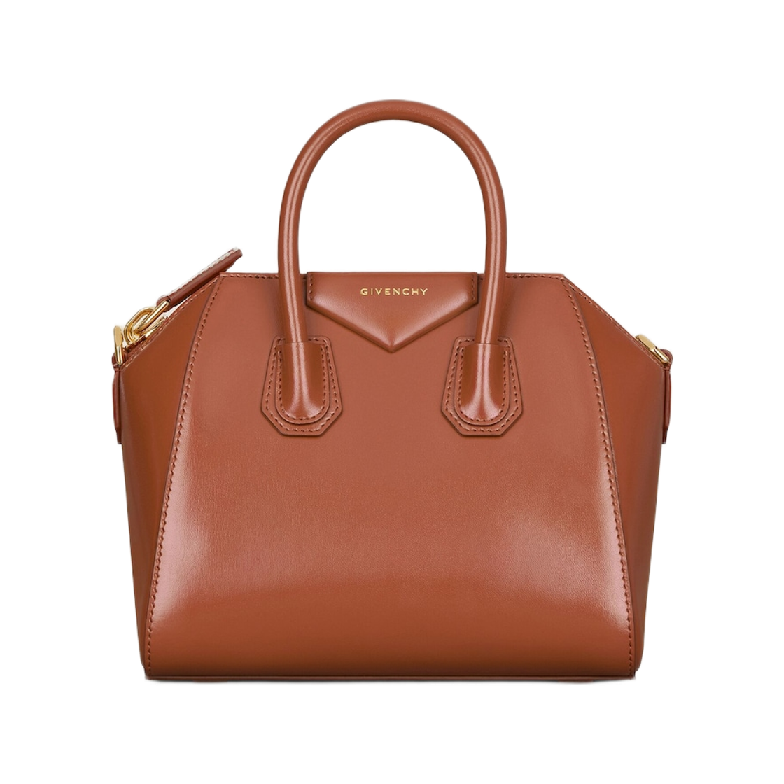 BB5148B13A-235 Givenchy Antigona Box Leather Mini Bag Caramel Brown