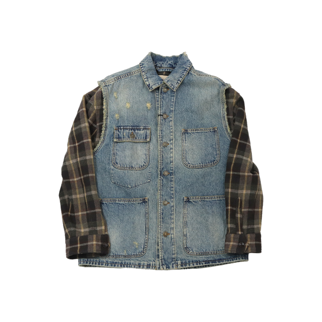 ITH8GC3FNS4J Gucci Denim Check Jacket A-C40788
