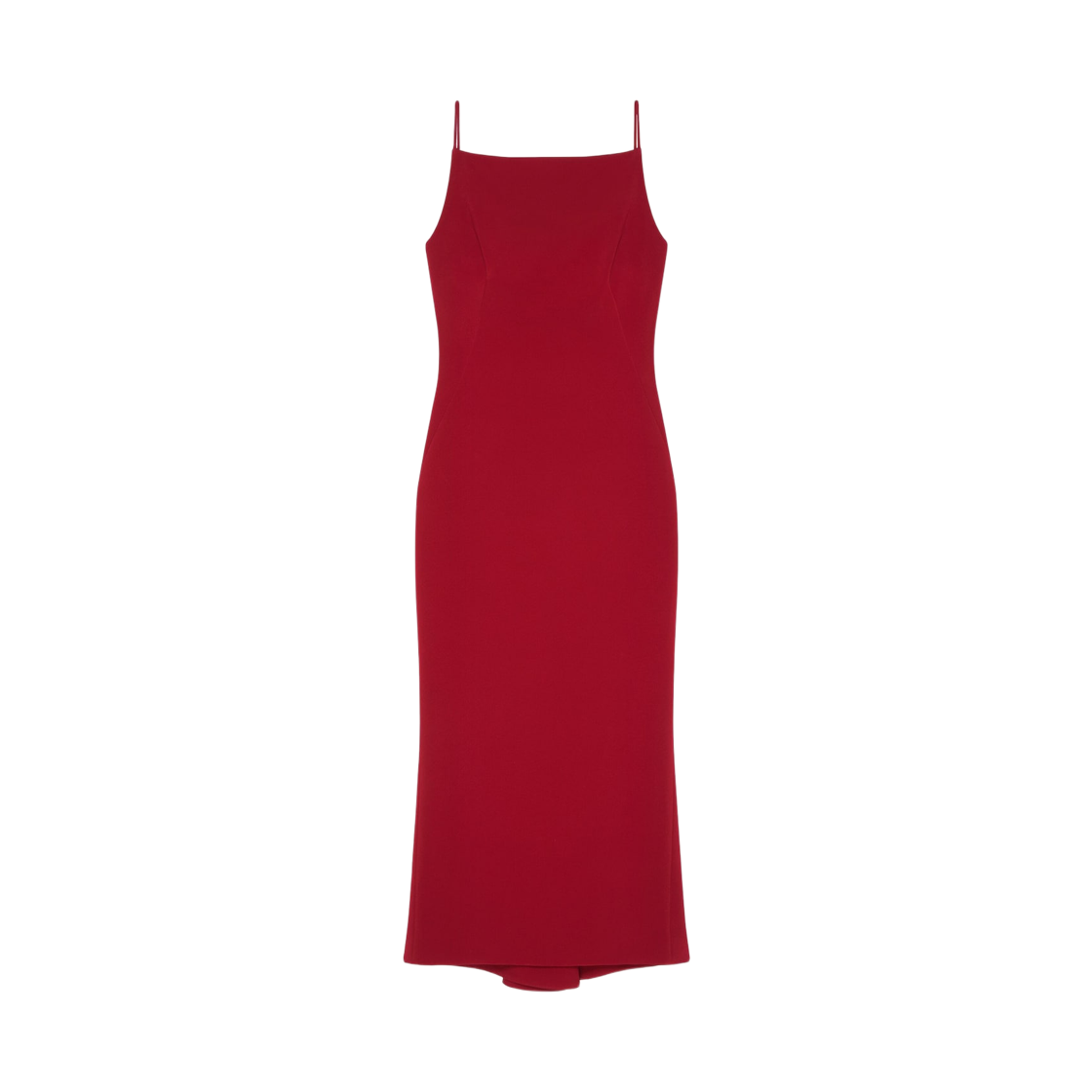 BW22F9164K-601 (W) Givenchy Sliced Crepe Cady Midi Dress Dark Red